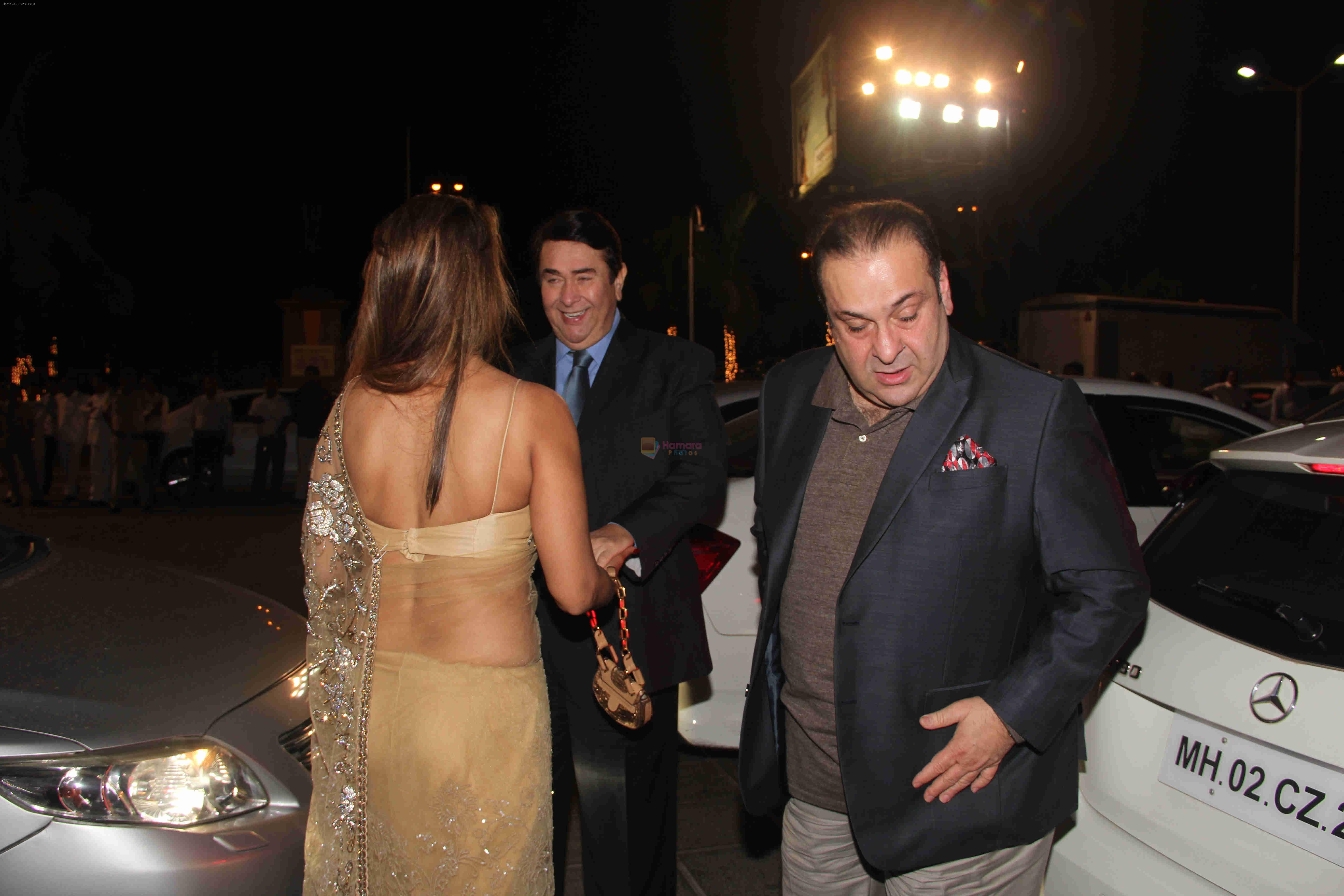 Randhir Kapoor at Kresha Bajaj's wedding reception on 4th March 2016