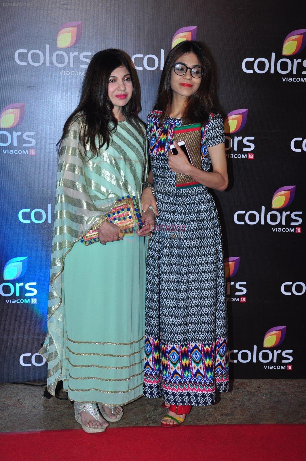 Alka Yagnik at Colors red carpet on 12th March 2016