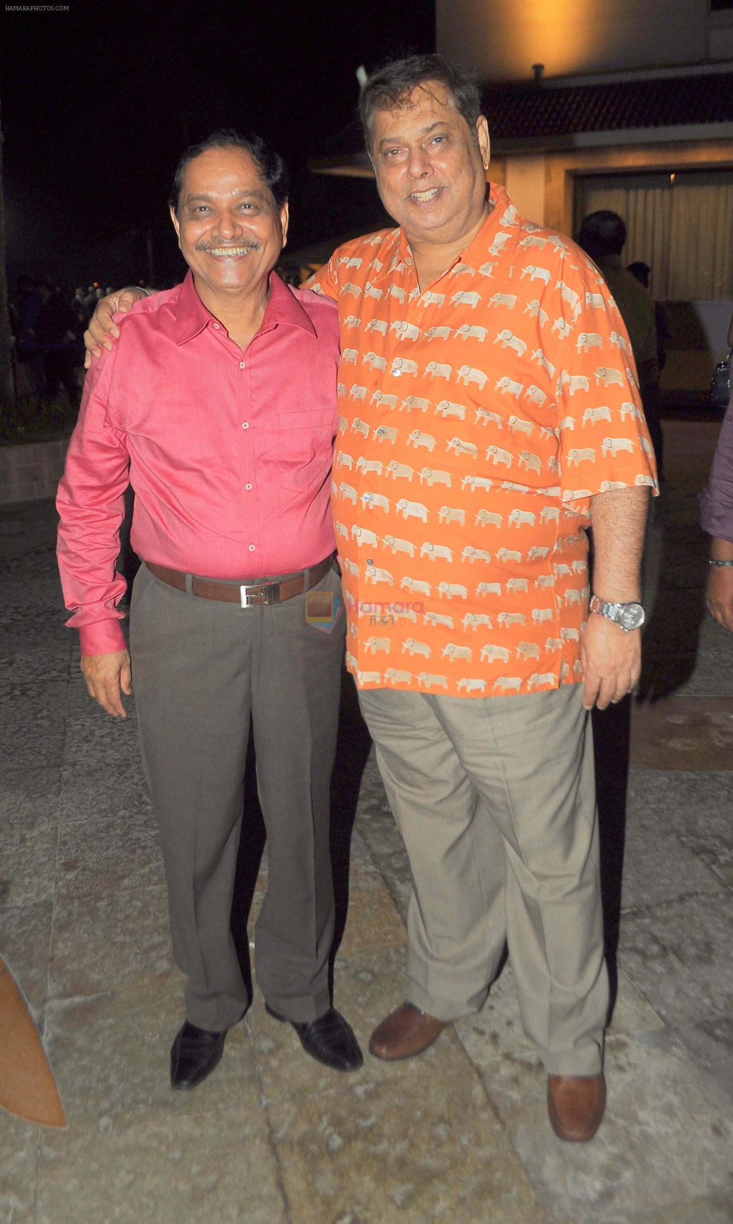 Ganesh Jain with David Dhawan at the first cinematic co- production of Iran & Indian Bollywood film Salaam Mumbai on 12th March 2016