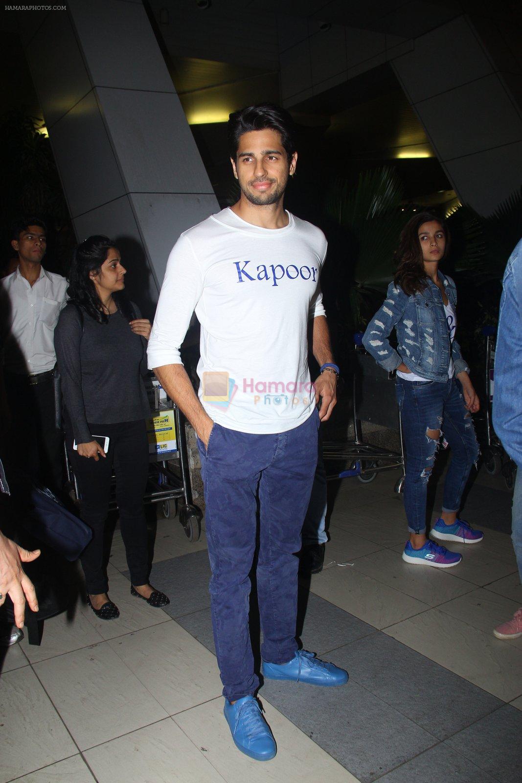Sidharth Malhotra promote Kapoor N Sons after they return from Bangalore on 12th March 2016