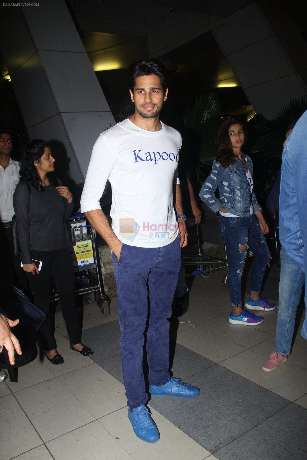 Sidharth Malhotra promote Kapoor N Sons after they return from Bangalore on 12th March 2016