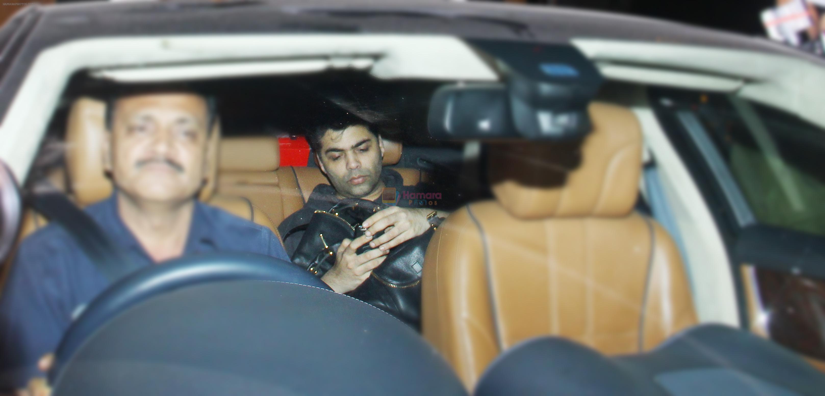 Karan Johar at the dinner party in kareena house on 14th March 2016