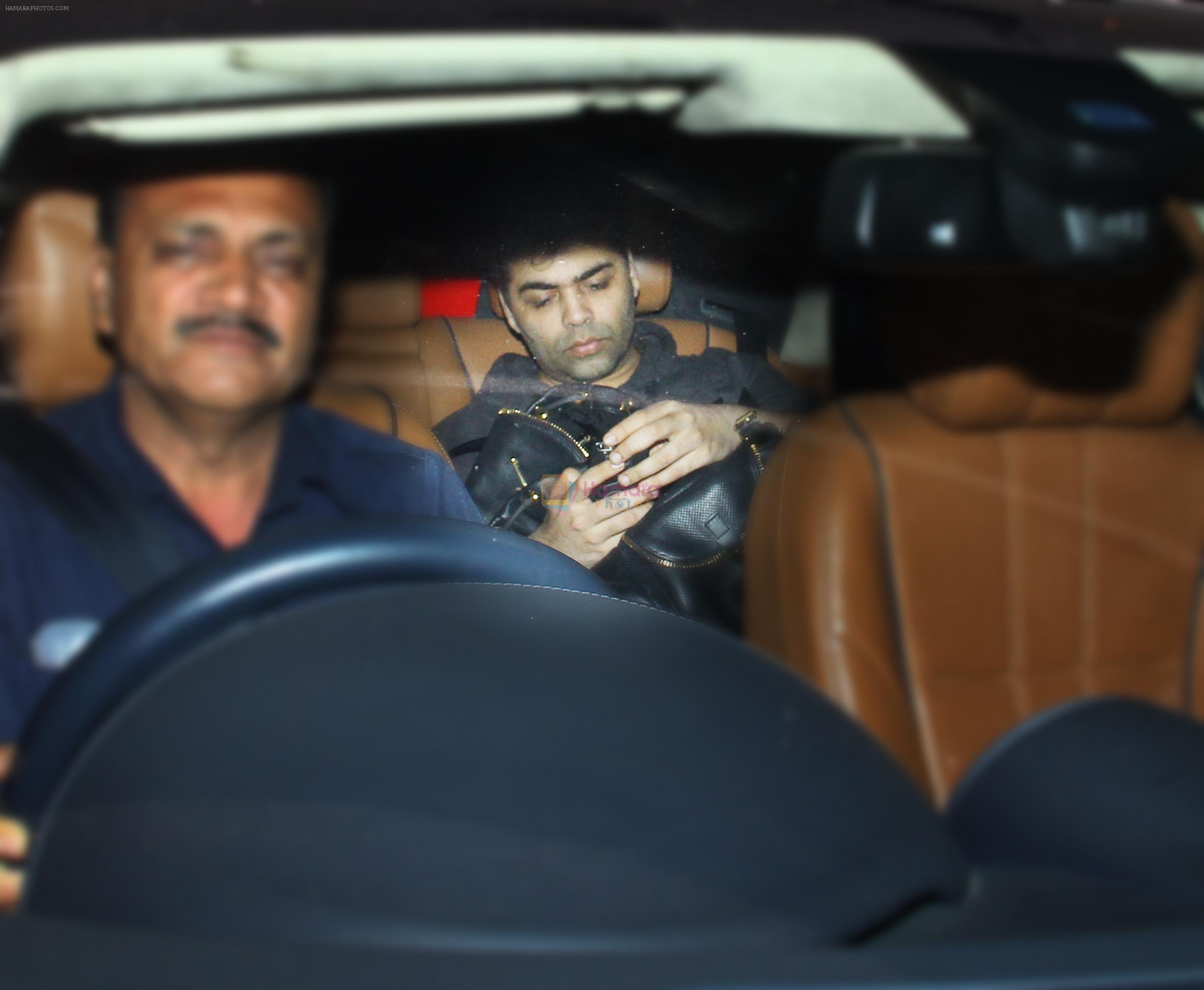 Karan Johar at the dinner party in kareena house on 14th March 2016