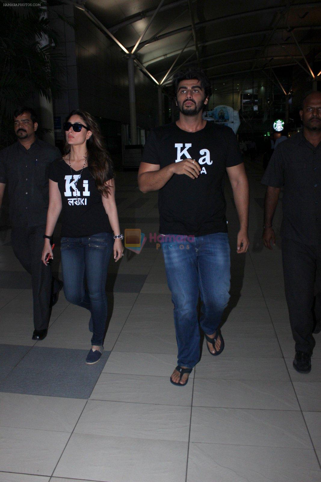 Kareena Kapoor, Arjun Kapoor snapped at airport on 23rd March 2016
