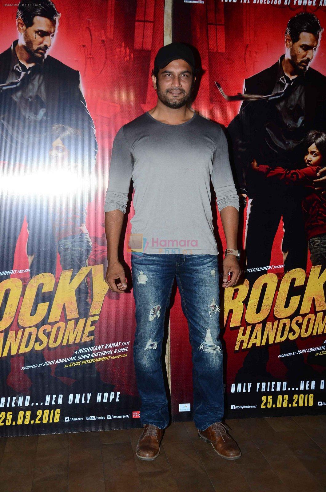 Sharad Kelkar at Rocky Handsome screening in Mumbai on 23rd March 2016