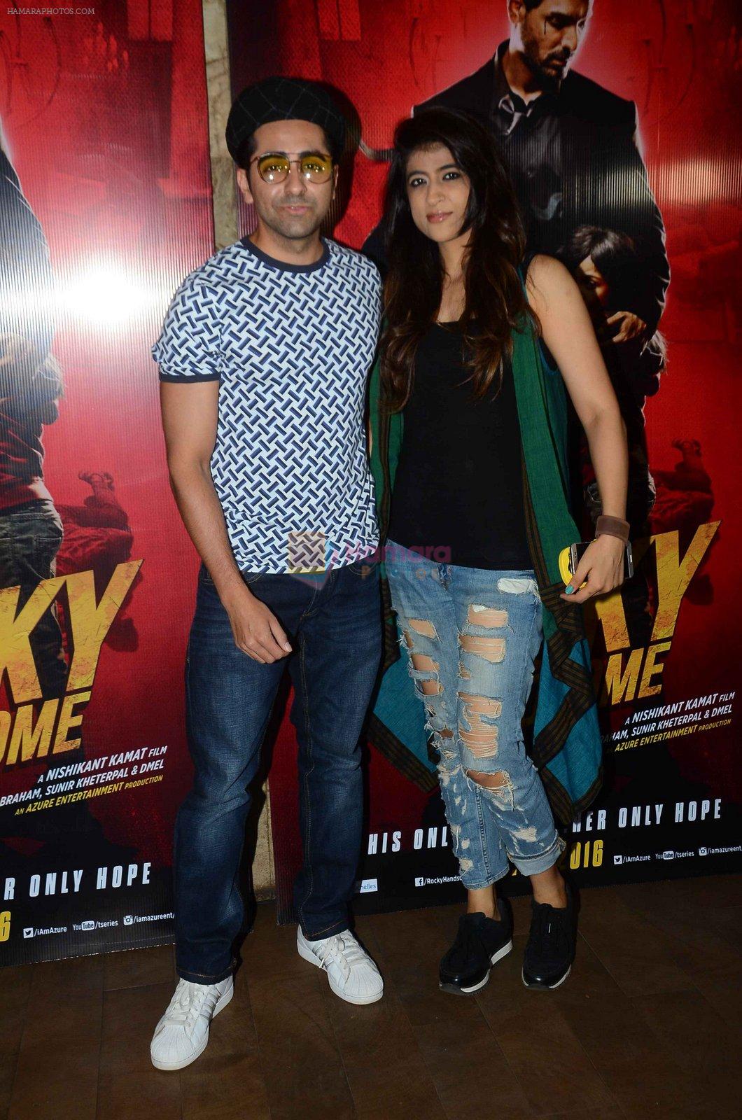 Ayushmann Khurrana at Rocky Handsome screening in Mumbai on 23rd March 2016