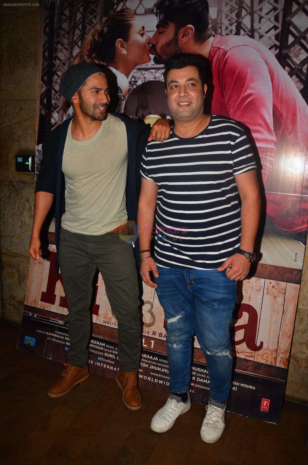 Varun Sharma, Varun Dhawan at ki and ka screening in Mumbai on 26th March 2016