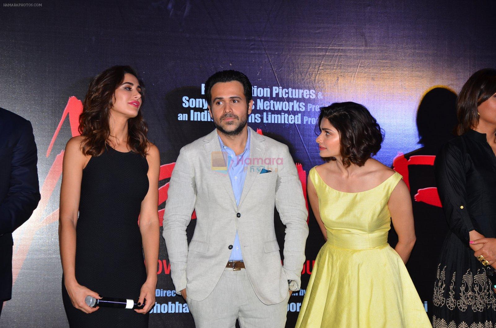 Nargis Fakhri, Emraan Hashmi, Prachi Desai at Trailer launch of Azhar on 1st April 2016