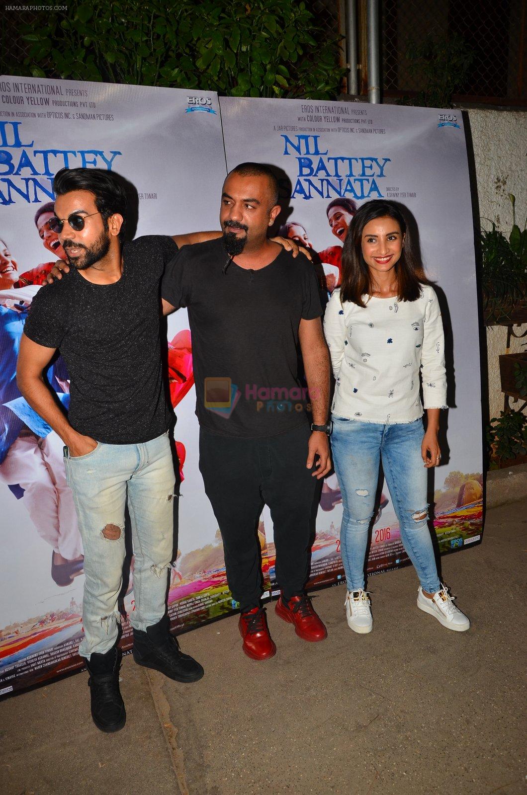 Patralekha, Rajkummar Rao at Nil Battey Sannata Screening in Mumbai on 20th April 2016