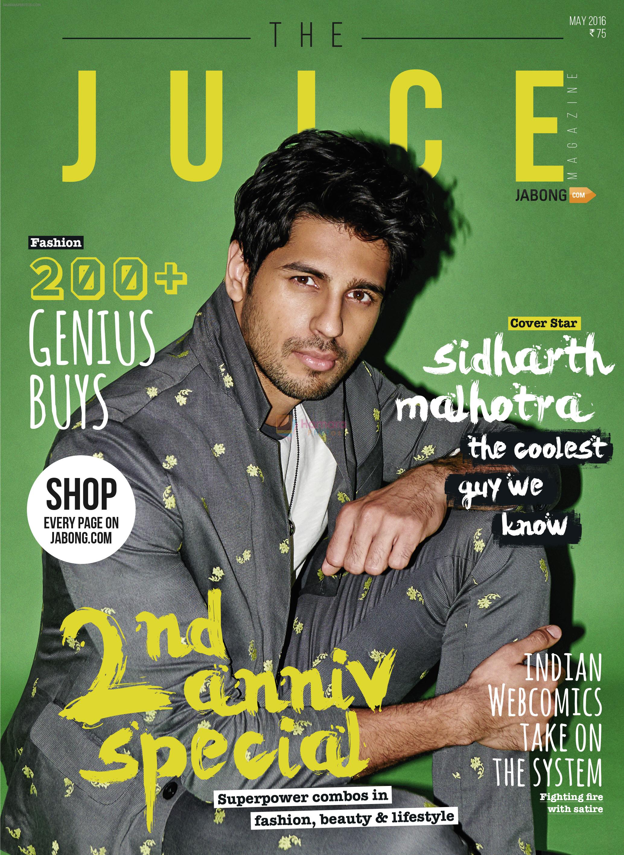 Sidharth Malhotra at The Juice Magazine
