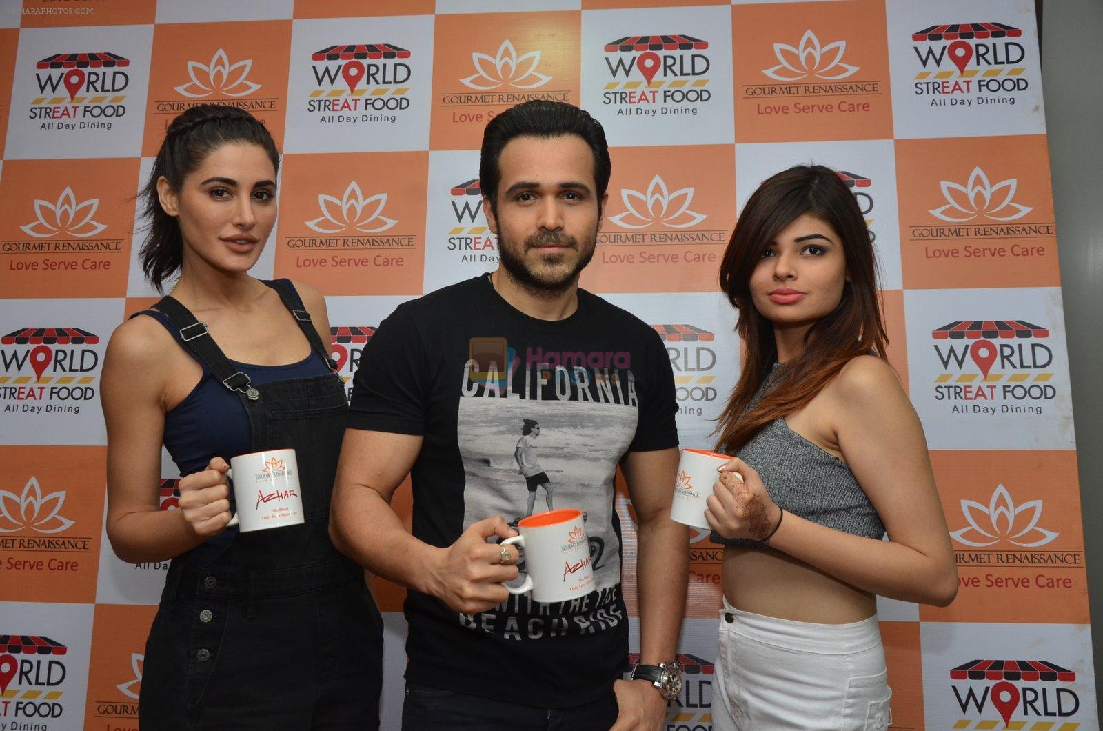 christina bharwani, emran hashmi and nargis fakhri at Azhar promotions in association with Gourmet Renaissance at IPL match in Pune on 9th May 2016