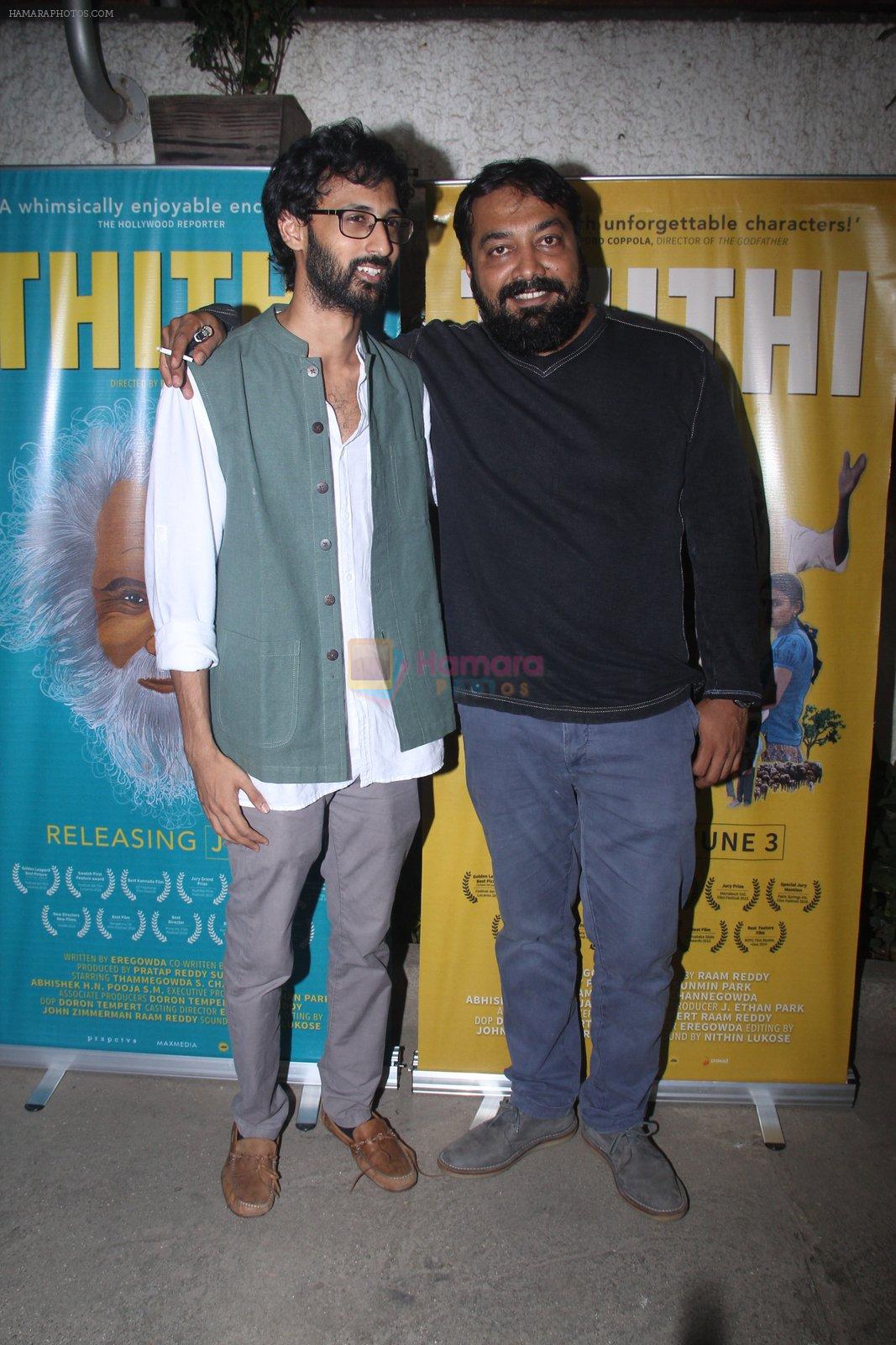 Raam Reddy, Anurag Kashyap at Thithi screening in Mumbai on 30th May 2016