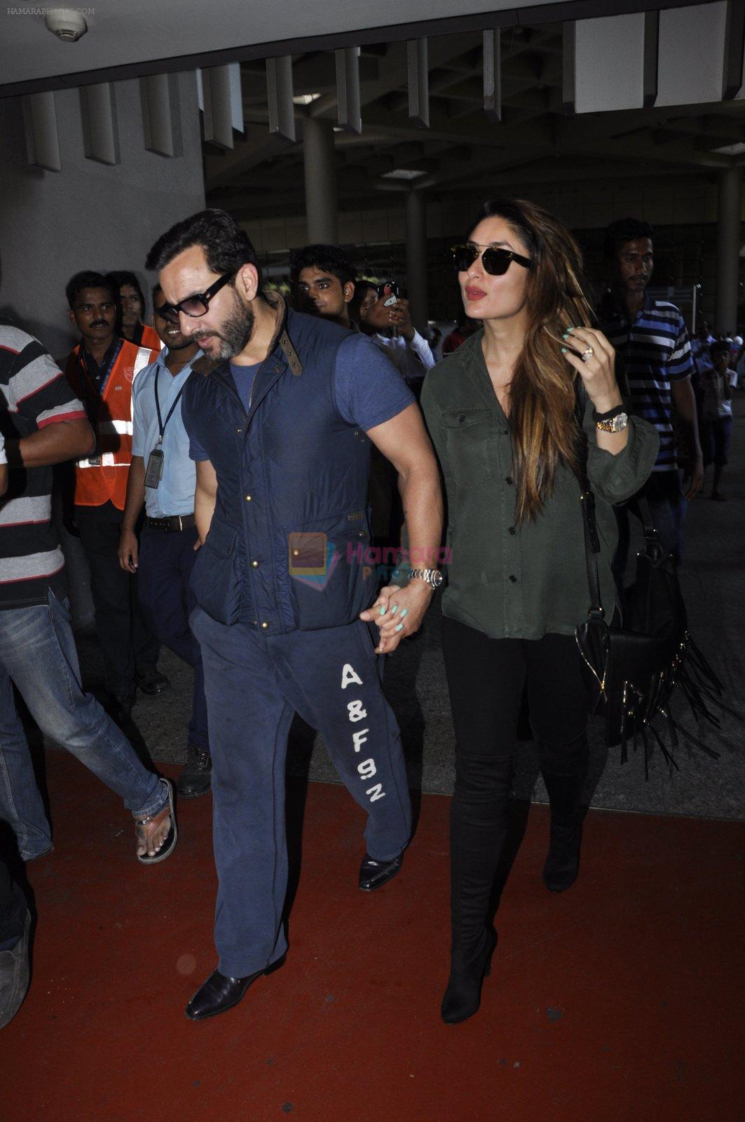 Kareena Kapoor, Saif Ali Khan snapped at airport  in Mumbai on 31st May 2016