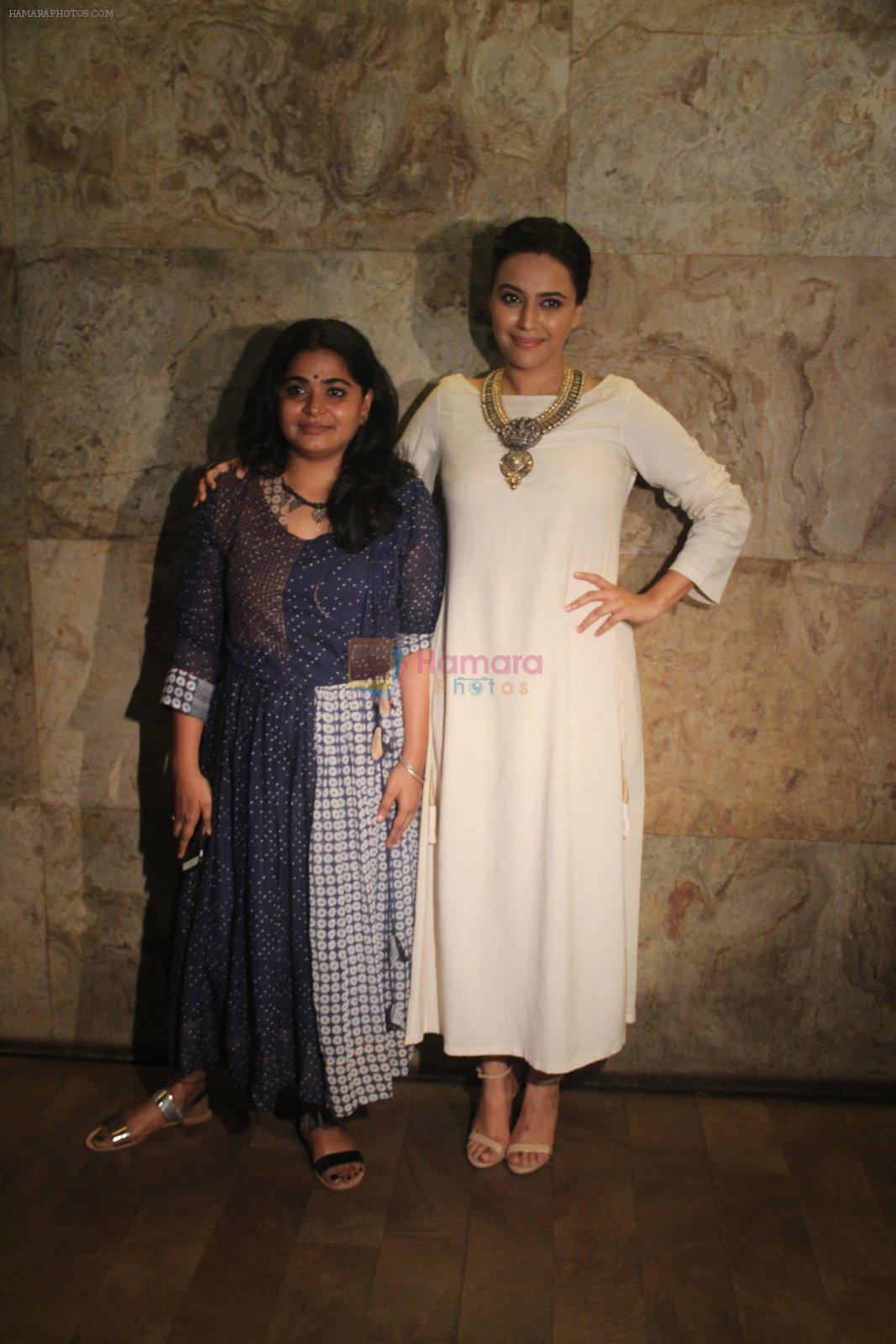 Ashwiny Iyer Tiwari, Swara Bhaskar at Swara Bhaskar's  Nil Battey Sannata screening on 5th June 2016