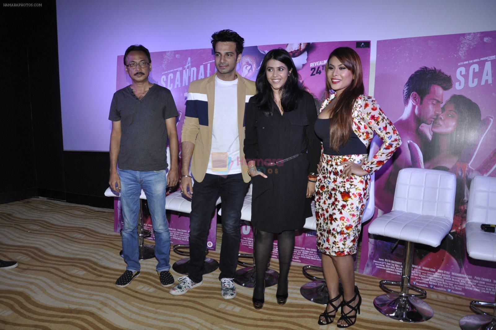 Reeth Mazumder, Johny Baweja, Ekta Kapoor at Trailer launch of film A Scandall on 8th June 2016