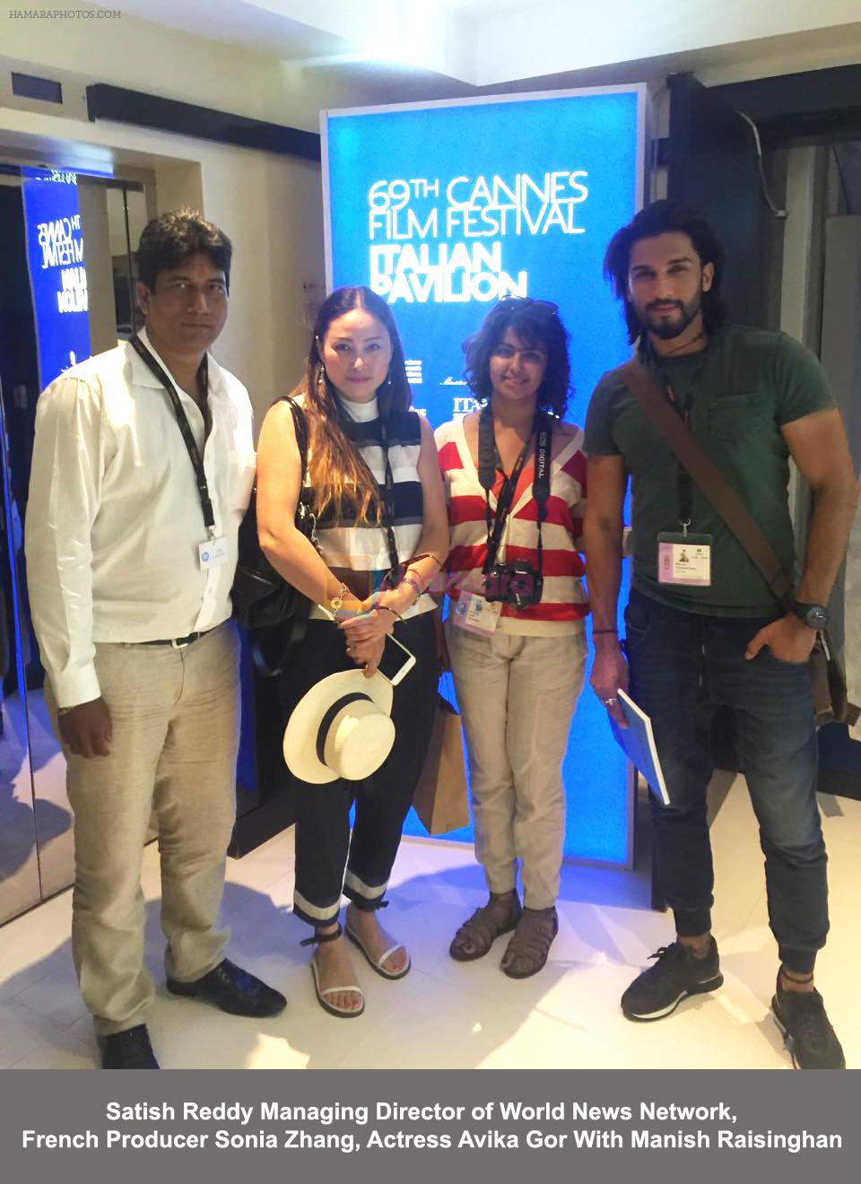 Satish Reddy Managing Director of World News Network, French Producer Sonia Zhang, Actress Avika Gor With Manish Raisinghan