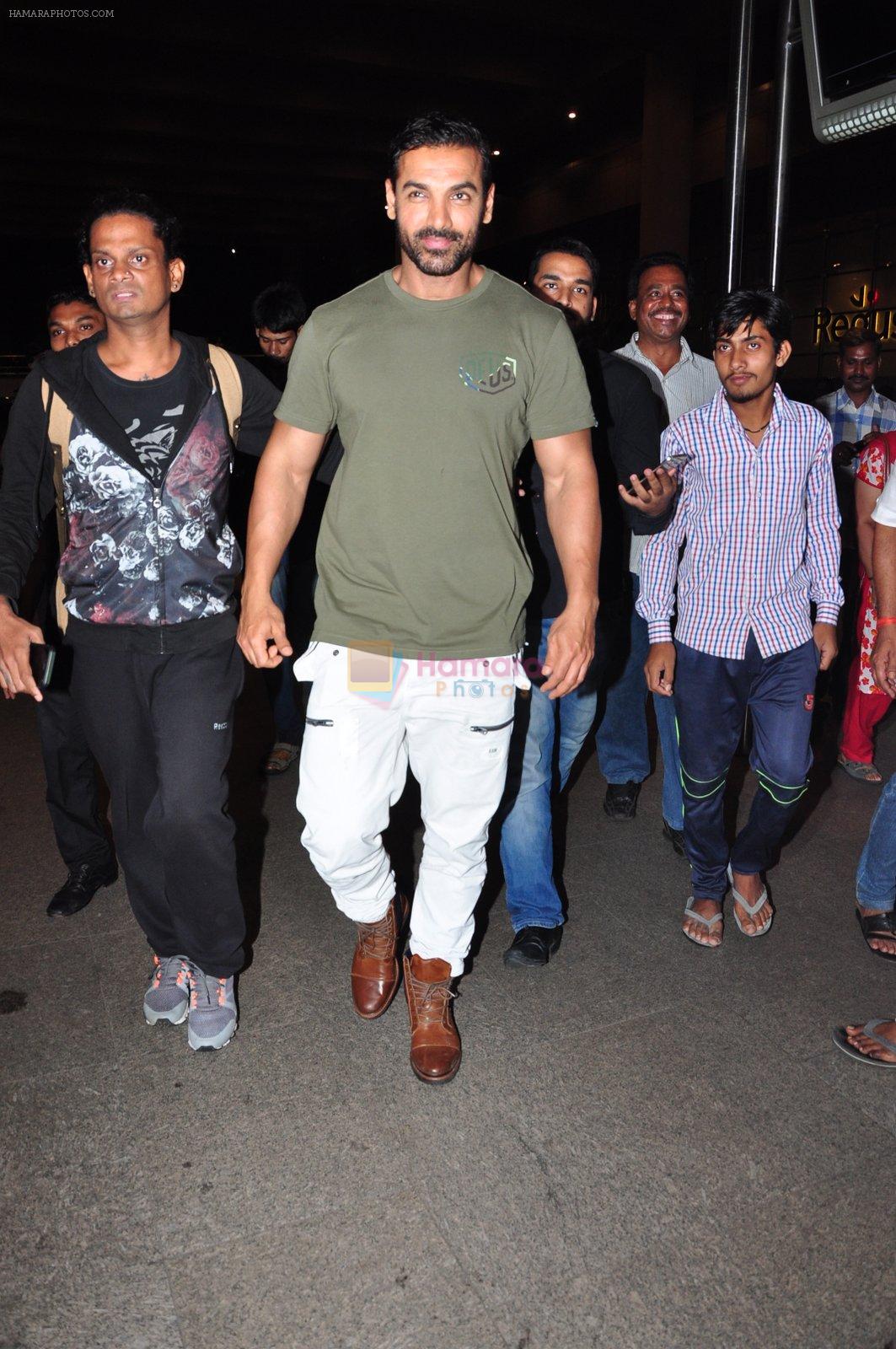 John Abraham snapped at airport on 24th June 2016