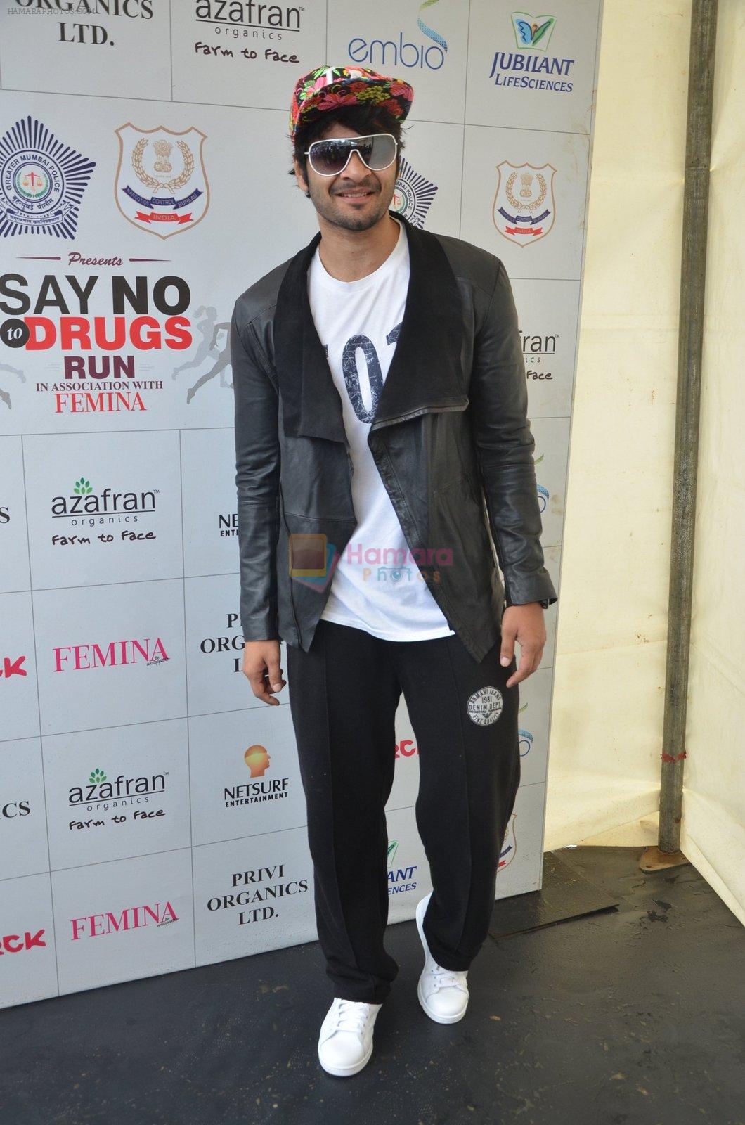 Ali Fazal at say no to drugs marathon on 25th June 2016