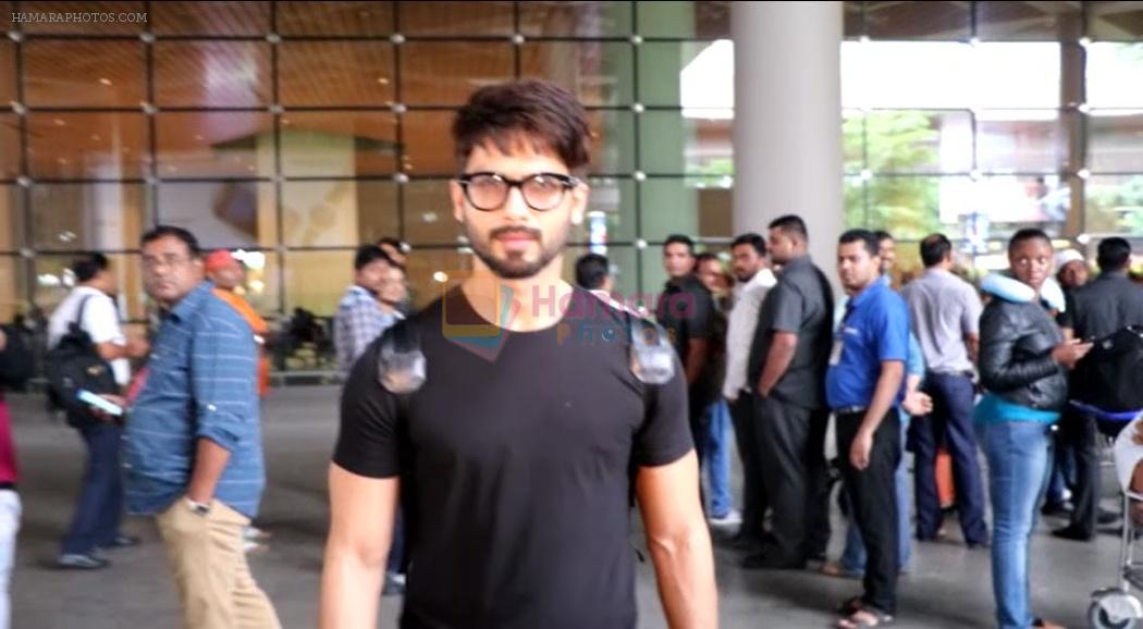 Shahid Kapoor snapped at the airport on June 26, 2016