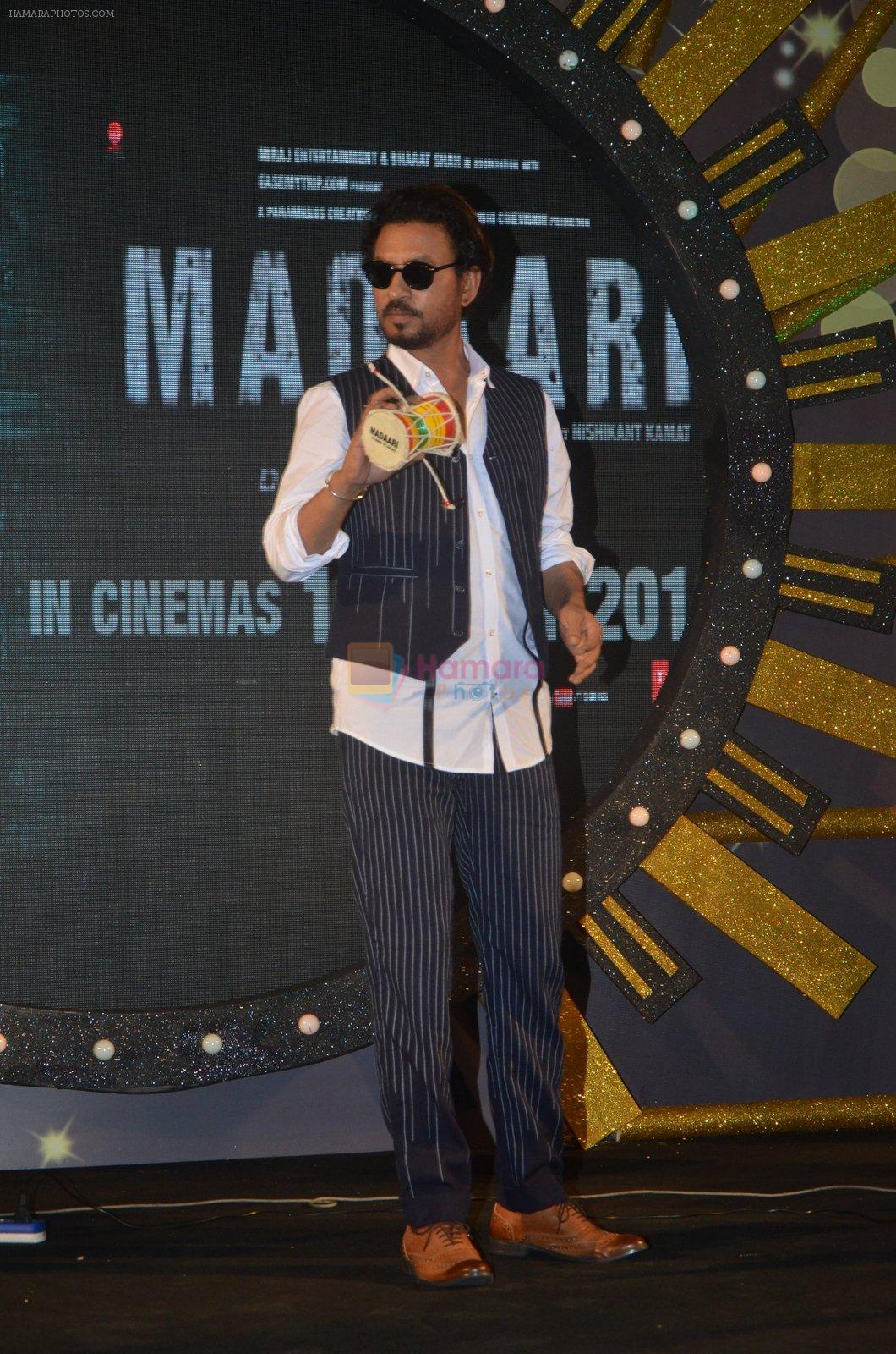 Irrfan Khan promotes his upcoming film Madari on June 26, 2016