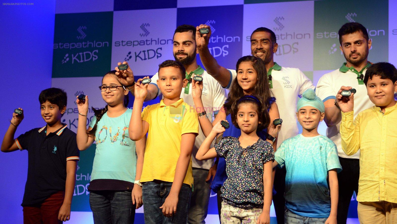 Virat Kohli encourages kids towards a healthy lifestyle, launches Stepathlon Kids in Delhi on 27th June 2016