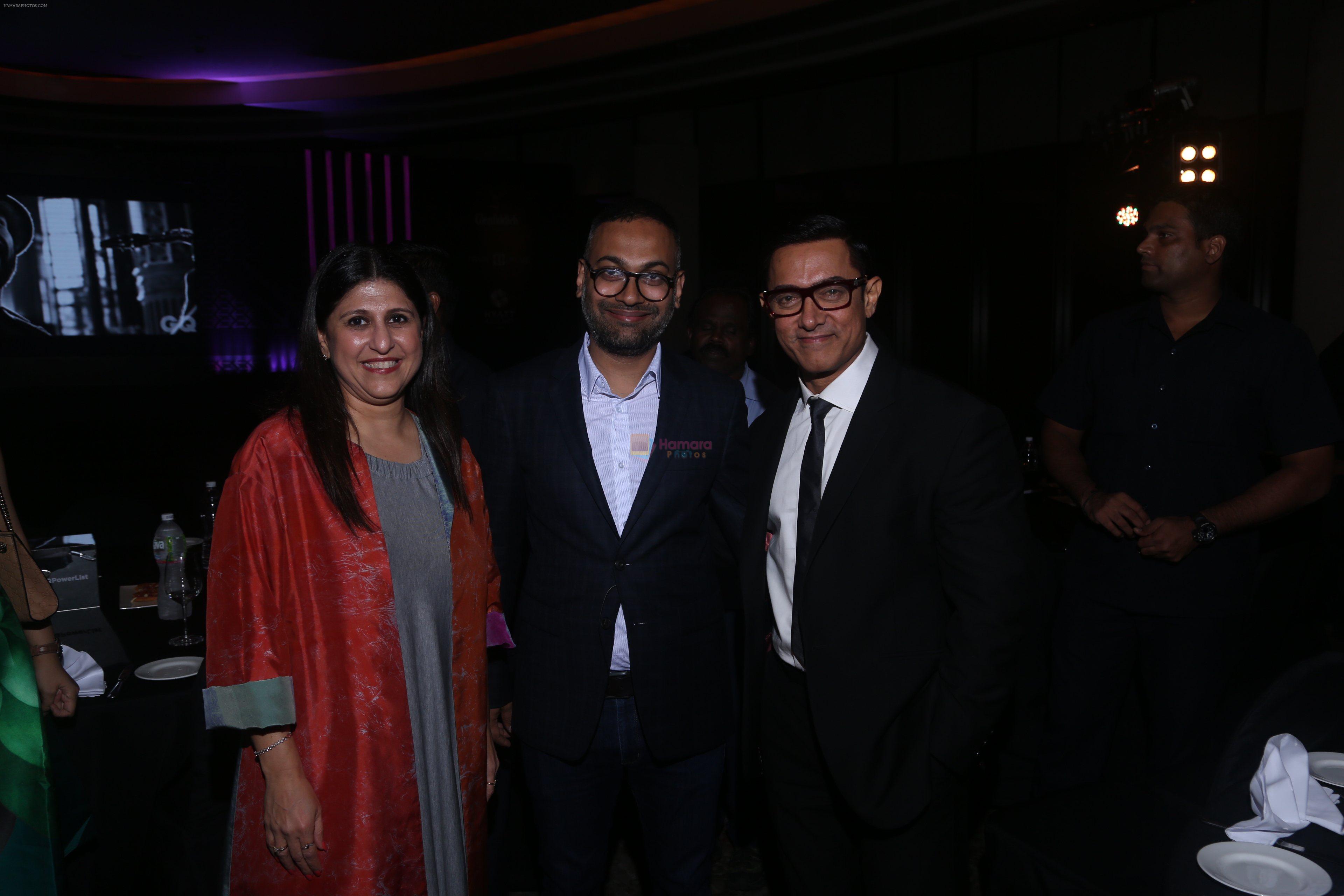 Oona Dhabar, Marketing Director, Cond� Nast India, Che Kurrien, Editor, GQ India and Aamir Khan at GQ 50 Most Influential Young Indians of 2016