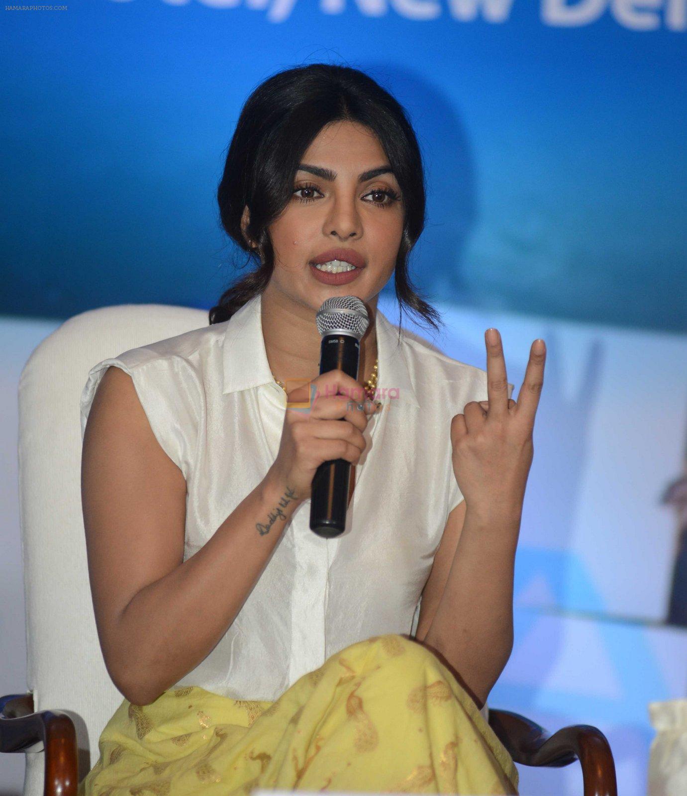 Priyanka Chopra during the Fair Start campaign with UNICEF in Imperial Hotel in New Delhi on 5th July 2016