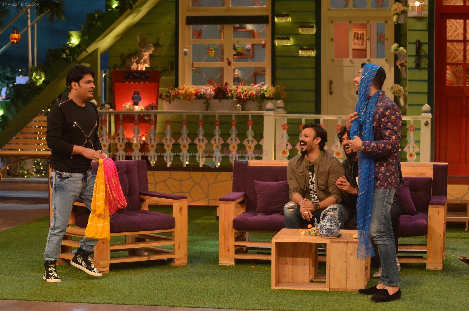 Aftab Shivdasani, Riteish Deshmukh, Vivek Oberoi promote Great Grand Masti on the sets of The Kapil Sharma Show on 12th July 2016