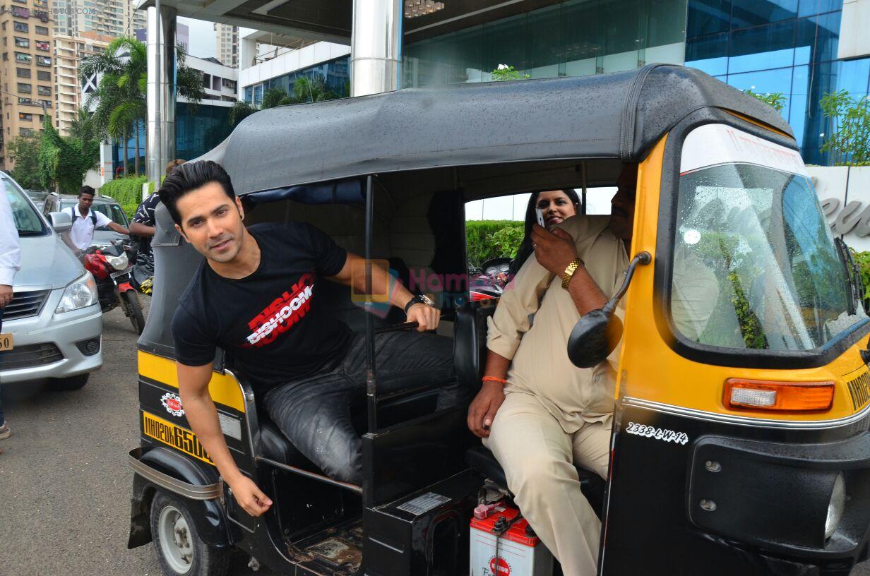 Varun Dhawan in a Rick on 17th July 2016