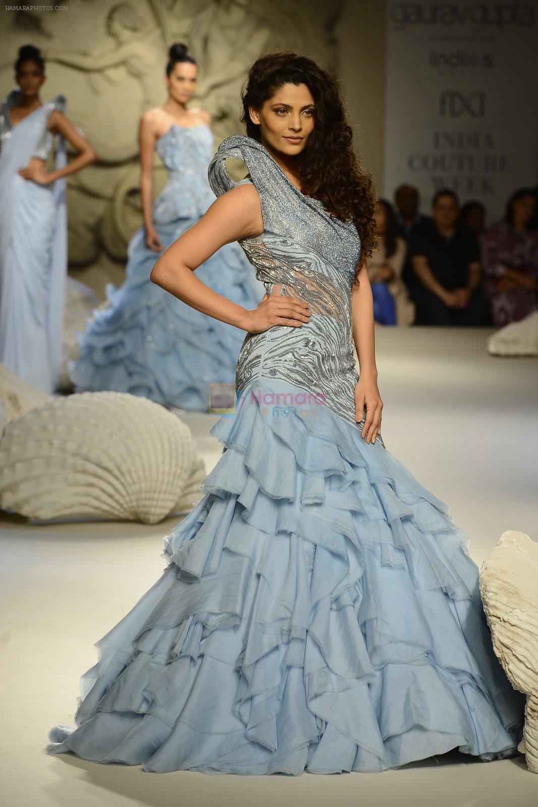Saiyami Kher during showcase of Gaurav Gupta collection scape song at FDCI India Couture Week 2016 on 23 July 2016