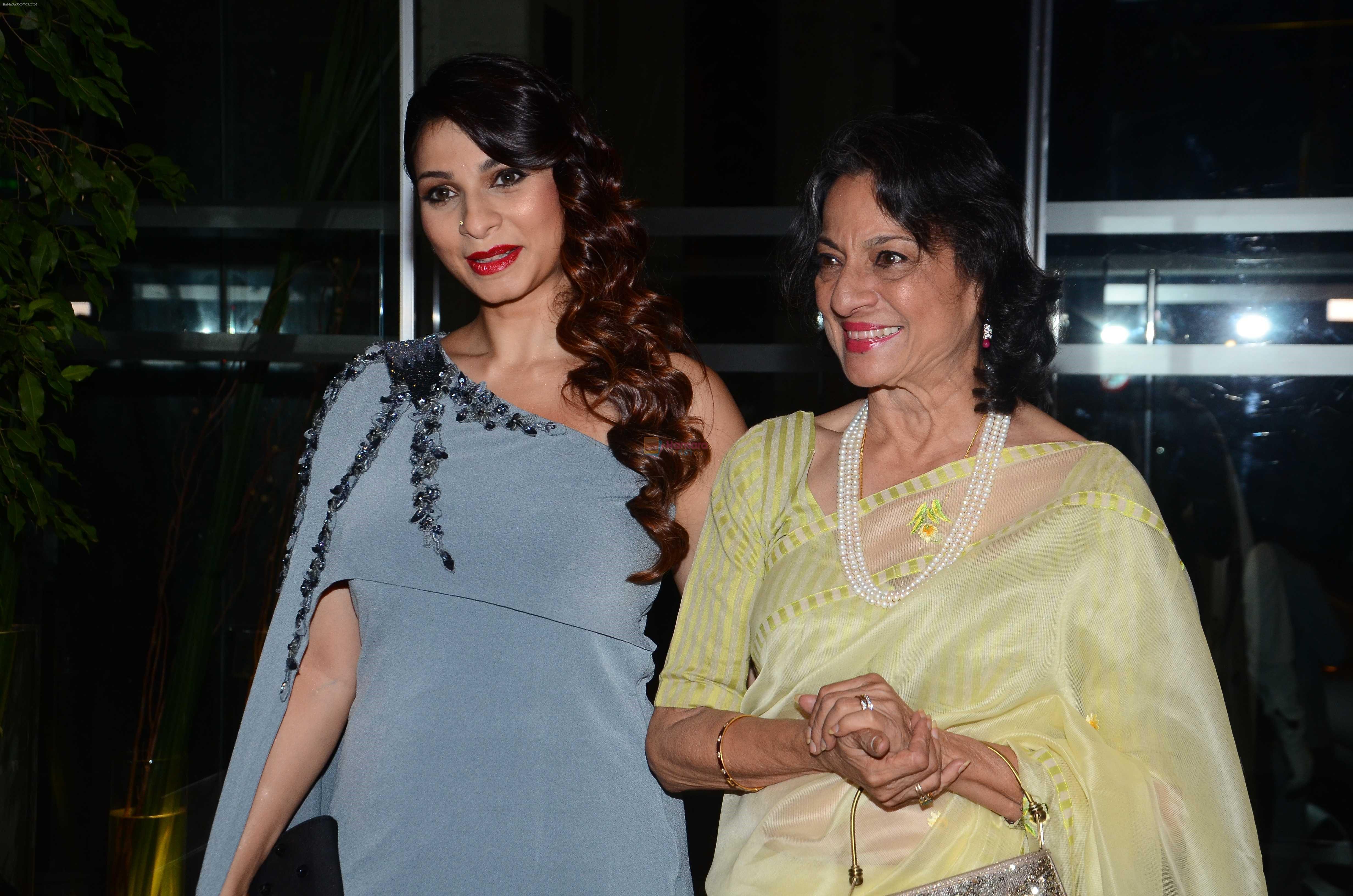 Tanishaa Mukerji with mother Tanuja during the party orgnised by Tanishaa Mukerji on behalf of her NGO STAMP in Mumbai, India on July 23, 2016
