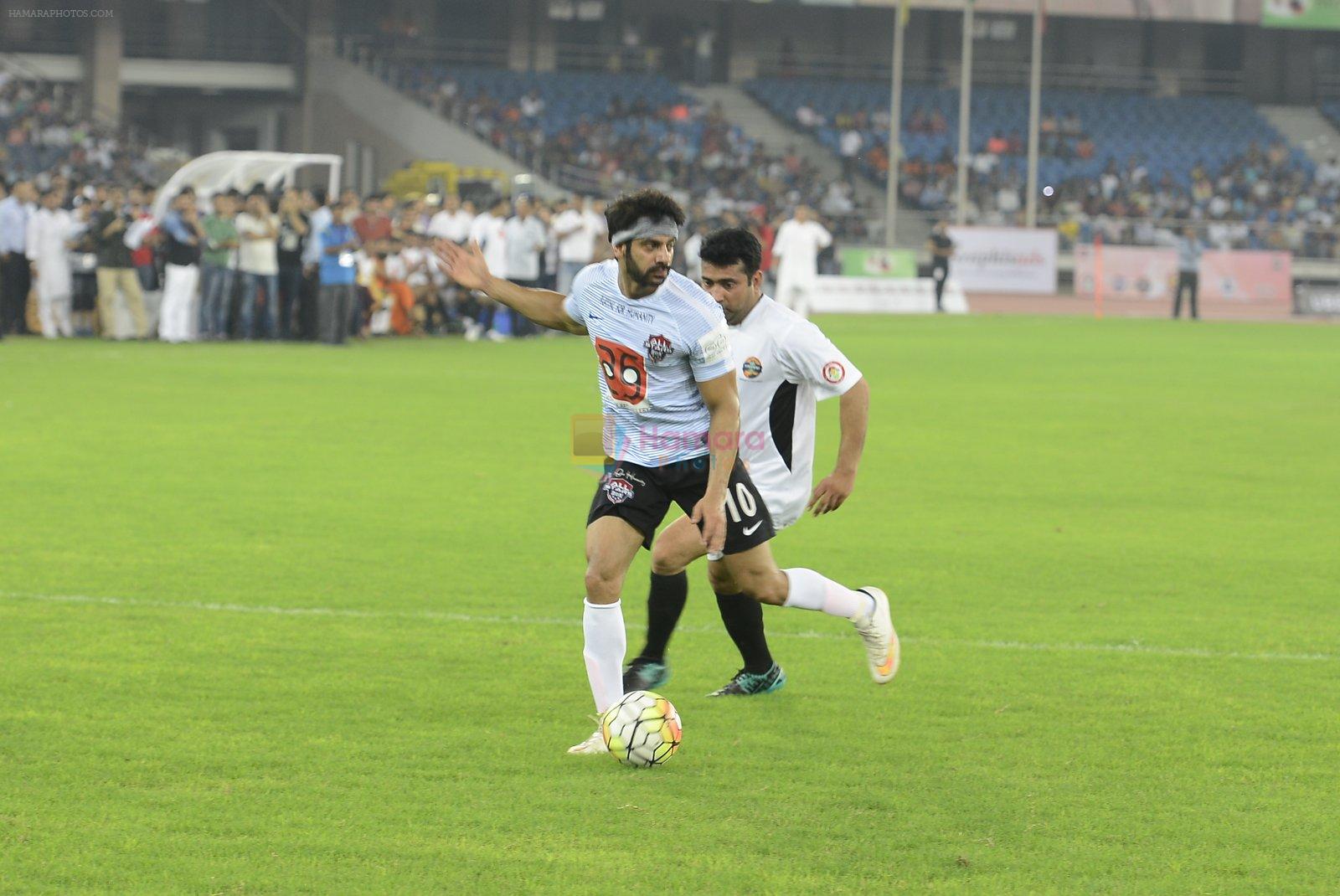 Player during Sadhbhavna Football Match between Parliamentary MP vs All Stars for the Beti Bachao, Beti Padhao, in New Delhi, India on July 24, 2016