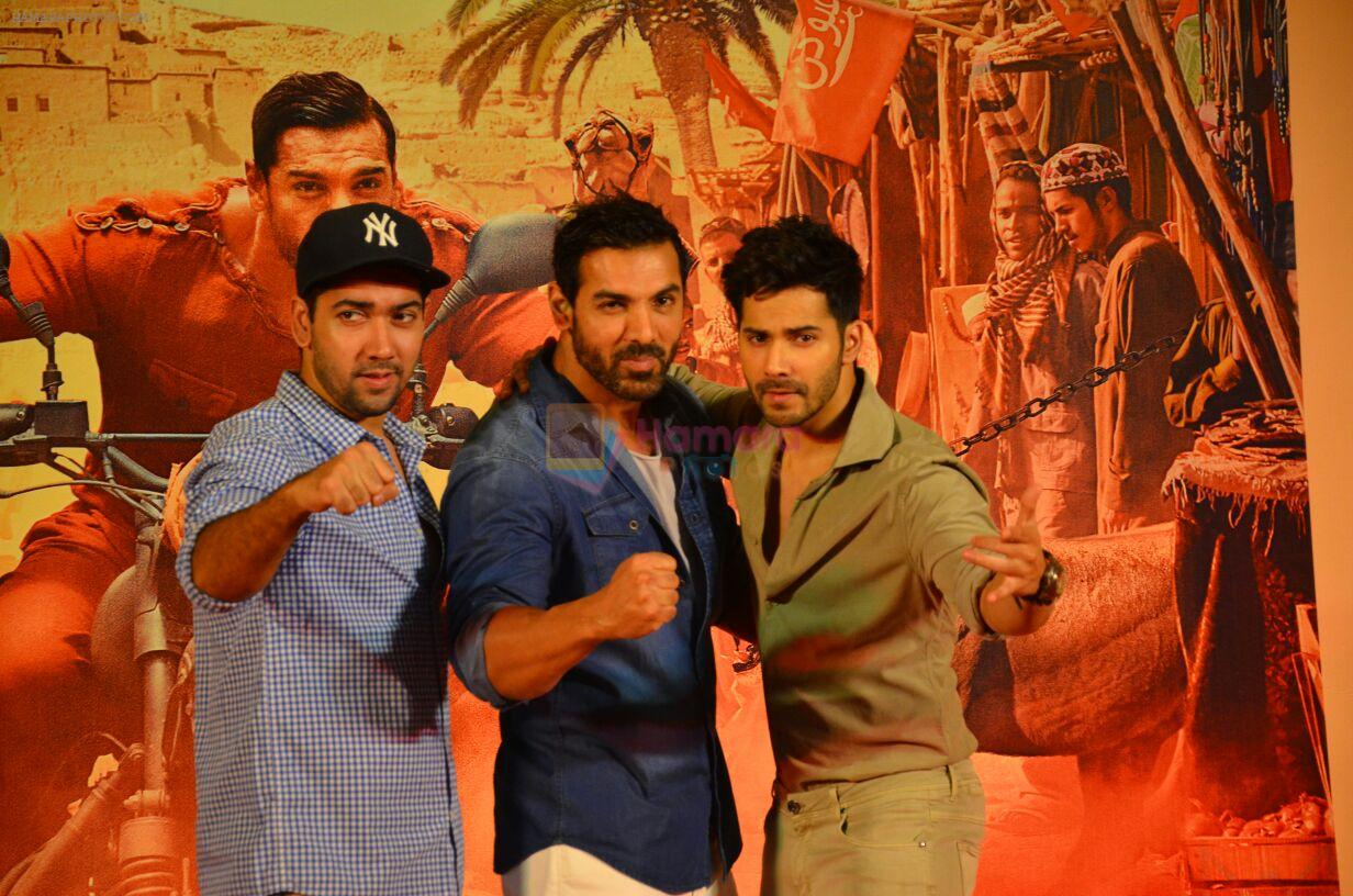 Varun Dhawan, John Abraham, Rohit Dhawan at Dishoom Movie Press Meet on 3rd August 2016