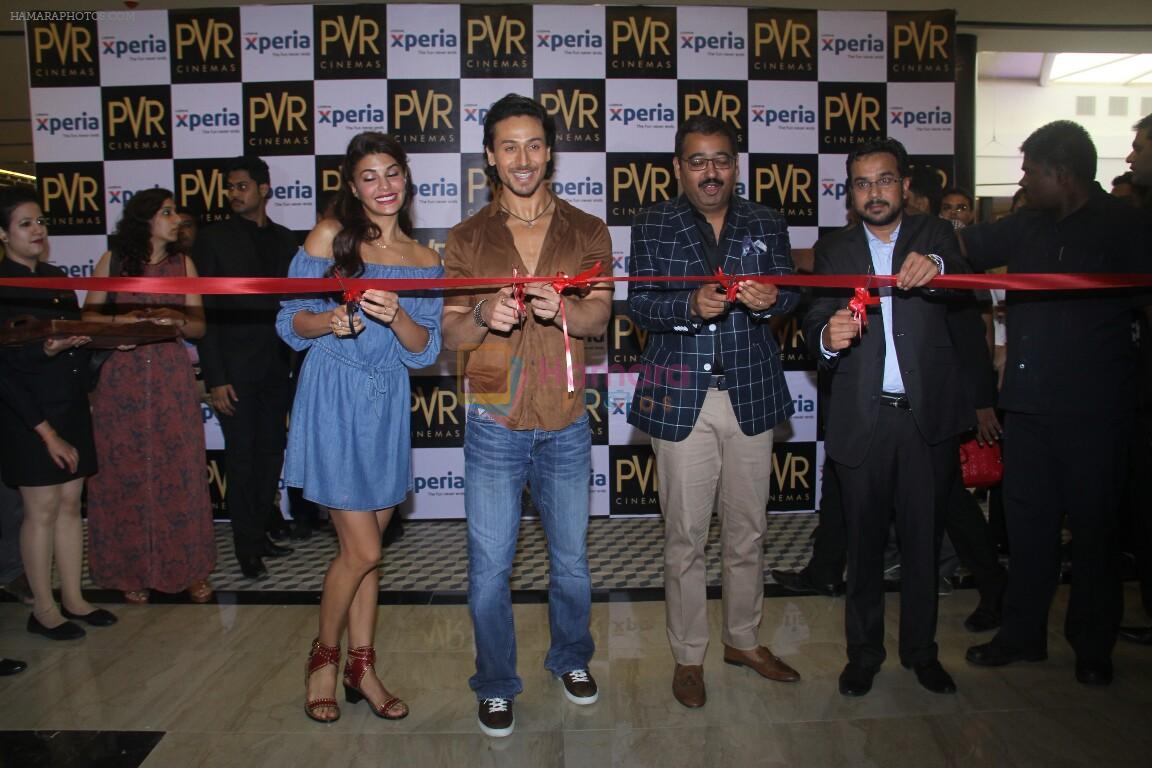 Tiger Shroff and Jacqueline Fernandez during the audio launch of Beat Pe Booty song from film A Flying Jatt at New PVR in Dombivli, Mumbai on August 3, 3016