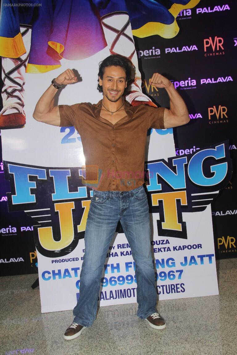 Tiger Shroff during the audio launch of Beat Pe Booty song from film A Flying Jatt at New PVR in Dombivli, Mumbai on August 3, 3016
