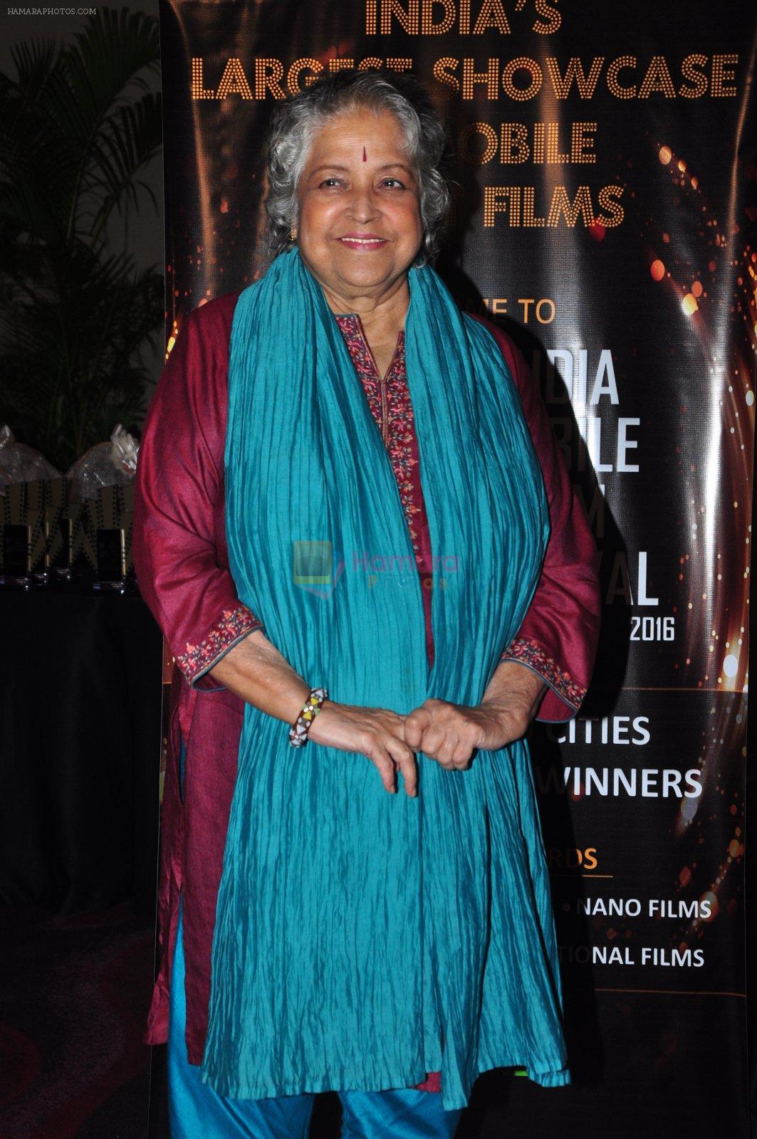 Shubha Khote at India mobile film festival in Mumbai on 3rd Aug 2016