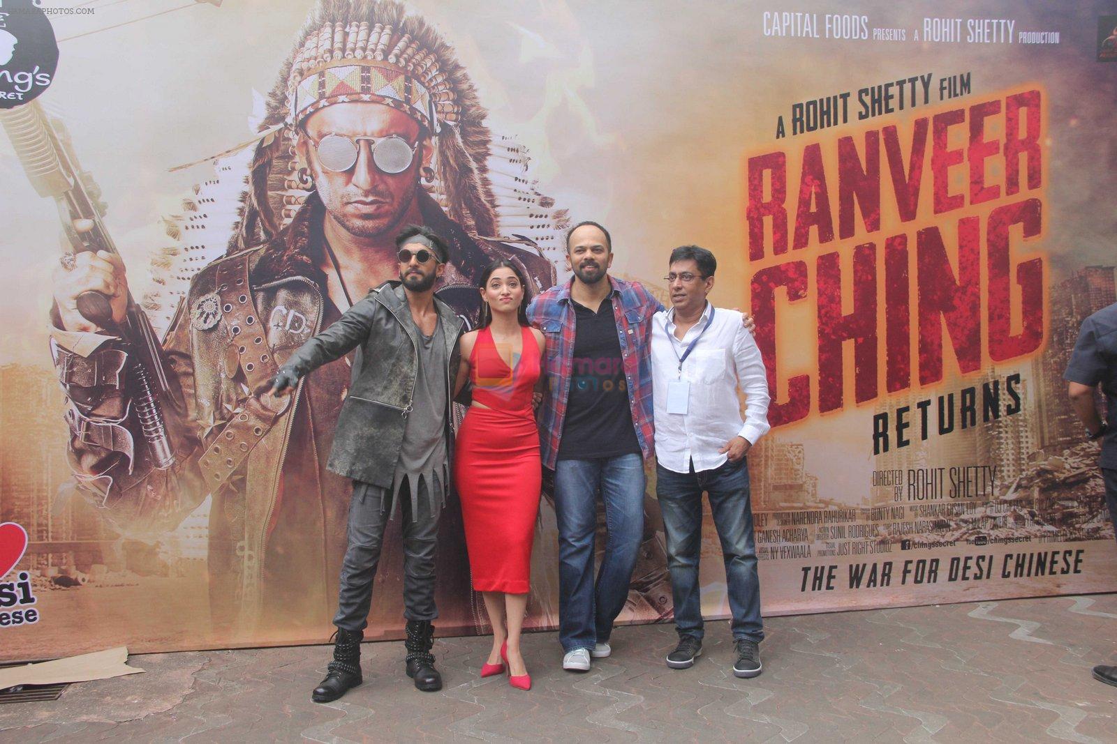 Ranveer Singh, Tamannaah Bhatia, Rohit Shetty promote Ranveer Ching Returns on 19th Aug 2016