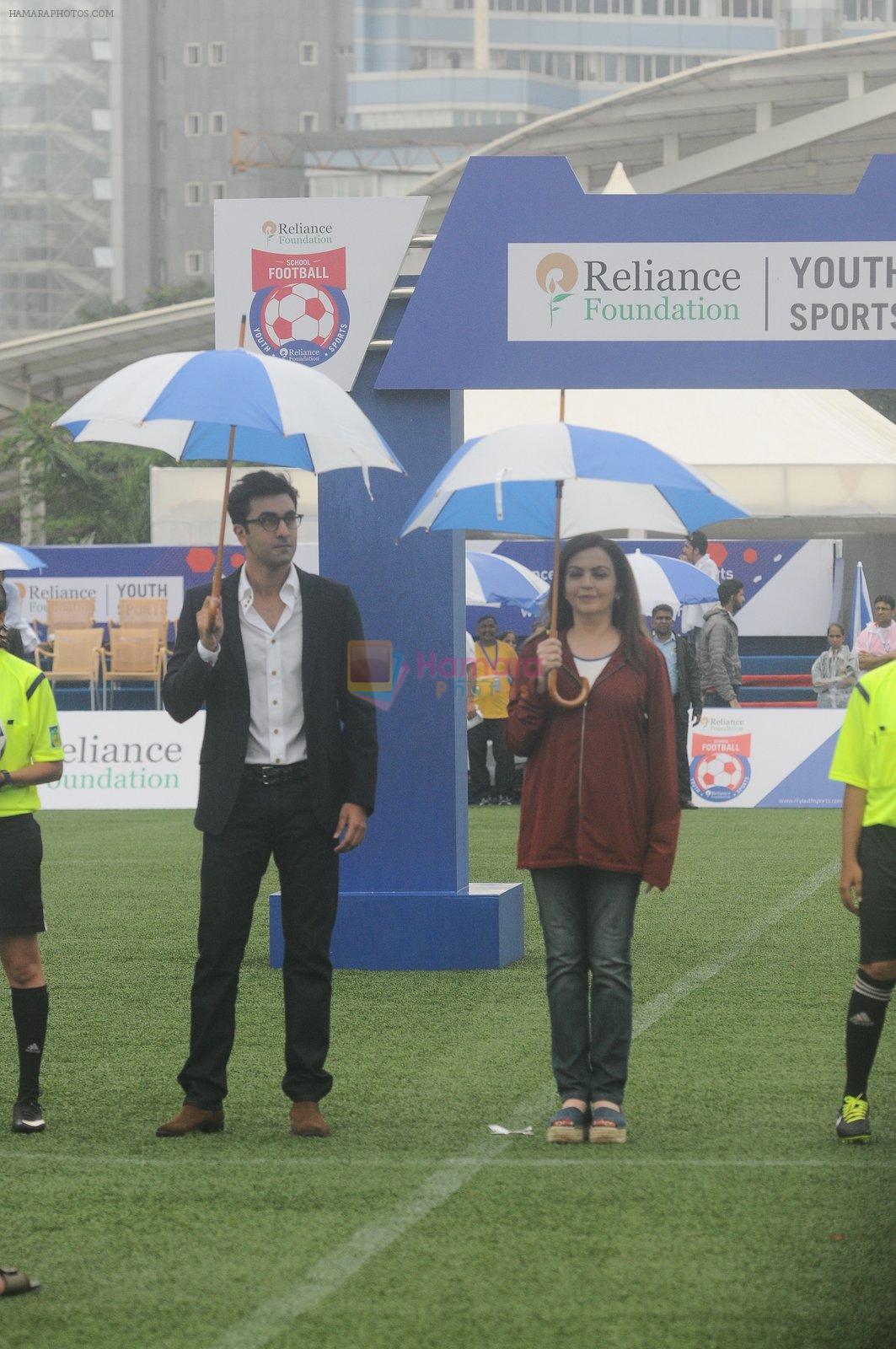 Ranbir Kapoor, Nita Ambani at an FootBalll Event on 27th Aug 2016