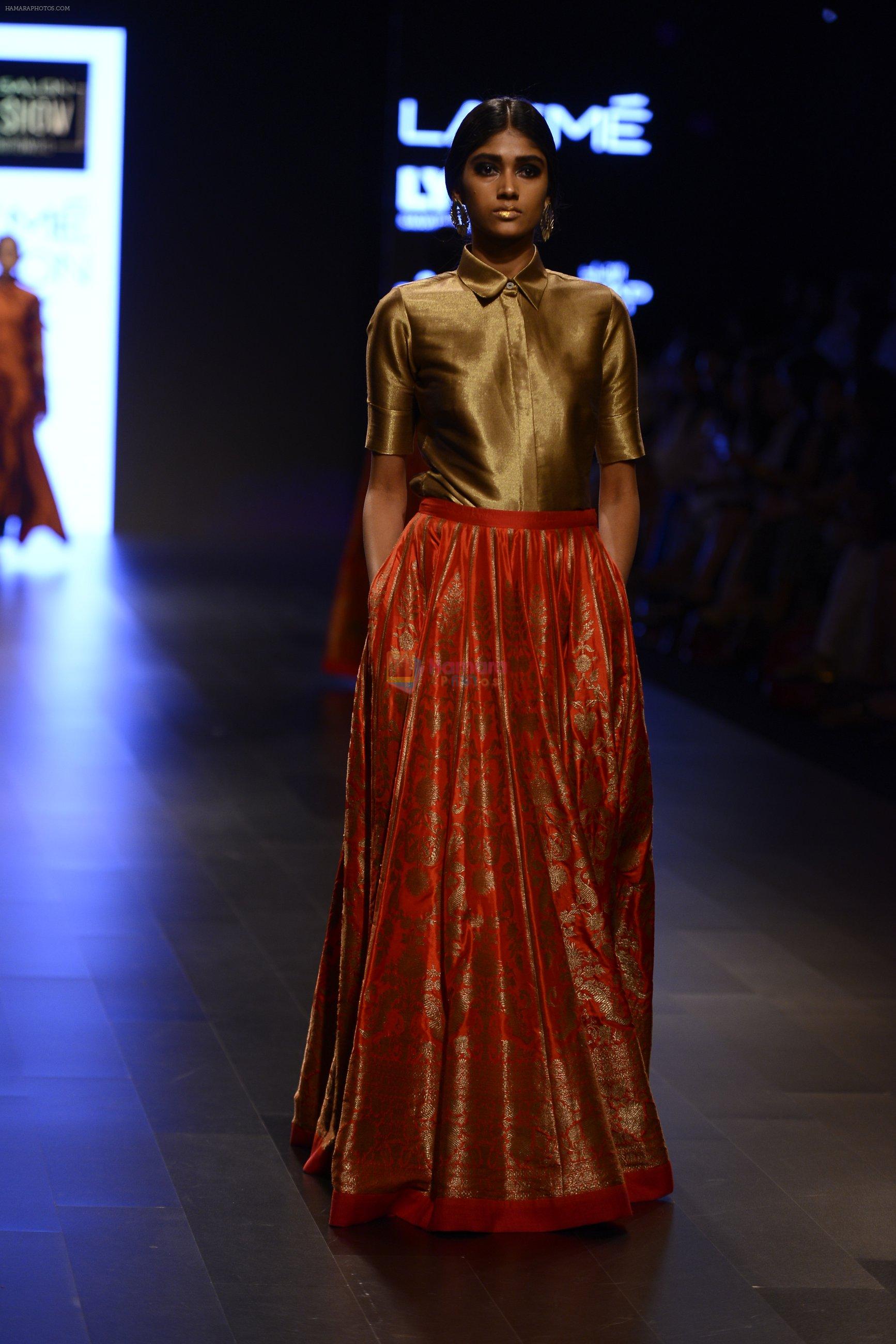 Model walk the ramp for Payal Khandwala Show at Lakme Fashion Week 2016 on 28th Aug 2016