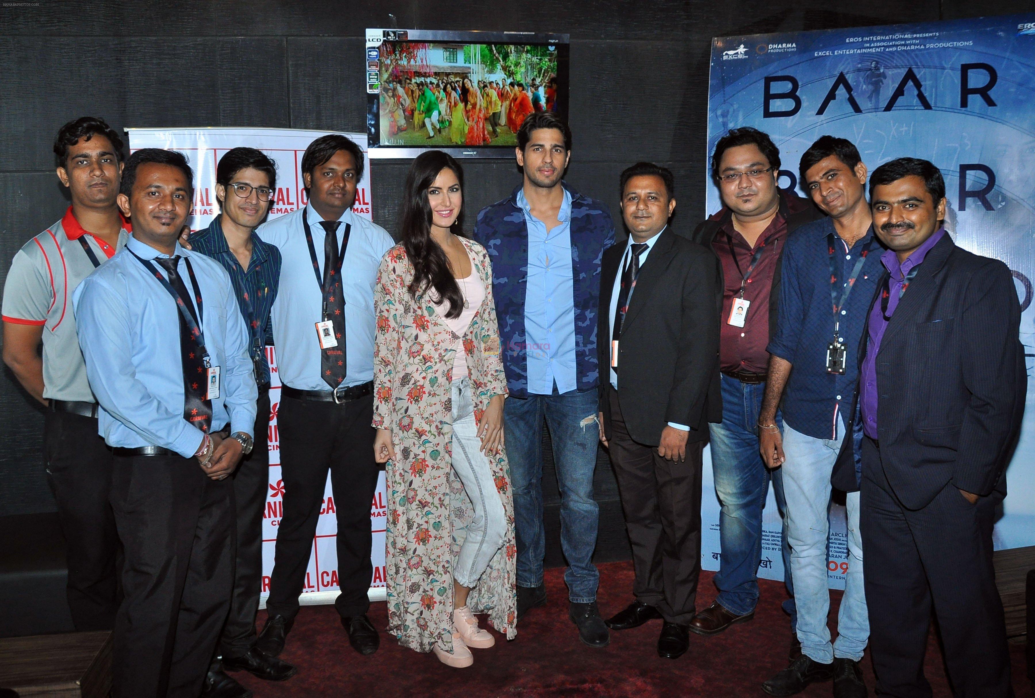 Katrina Kaif and Sidharth Malhotra promote Baar Baar Dekho in Ahmedabad at Carnival Cinemas on 30th Aug 2016