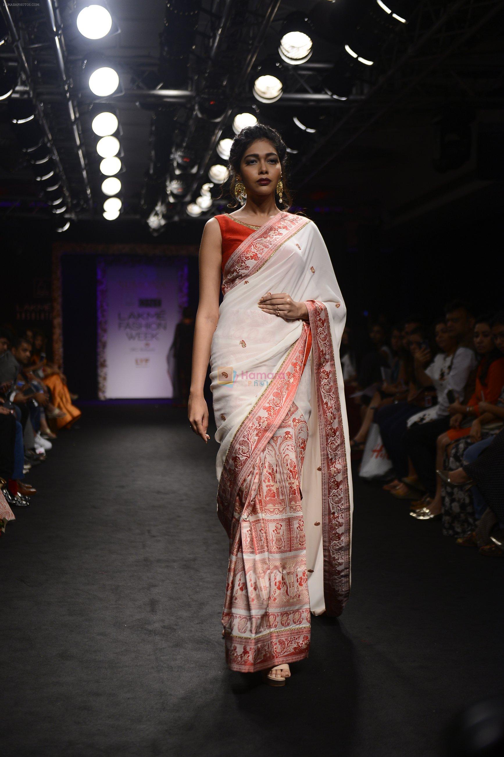 Model walk the ramp for Sumona Parekh Show at Lakme Fashion Week 2016 on 28th Aug 2016
