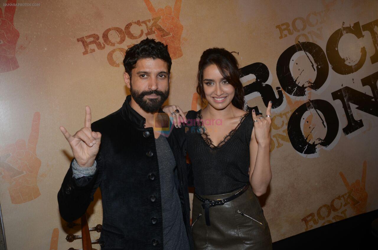 Farhan Akhtar, Shraddha Kapoor at Rock on 2 trailer launch on 2nd Sept 2016