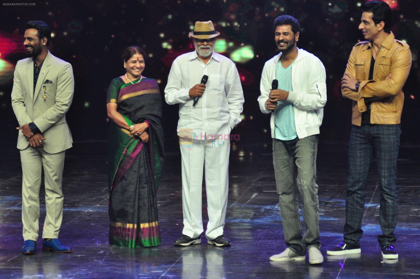 Remo D Souza, Sonu Sood, Prabhu Deva on the sets of Star Plus's Dance Plus on 4th Sept 2016