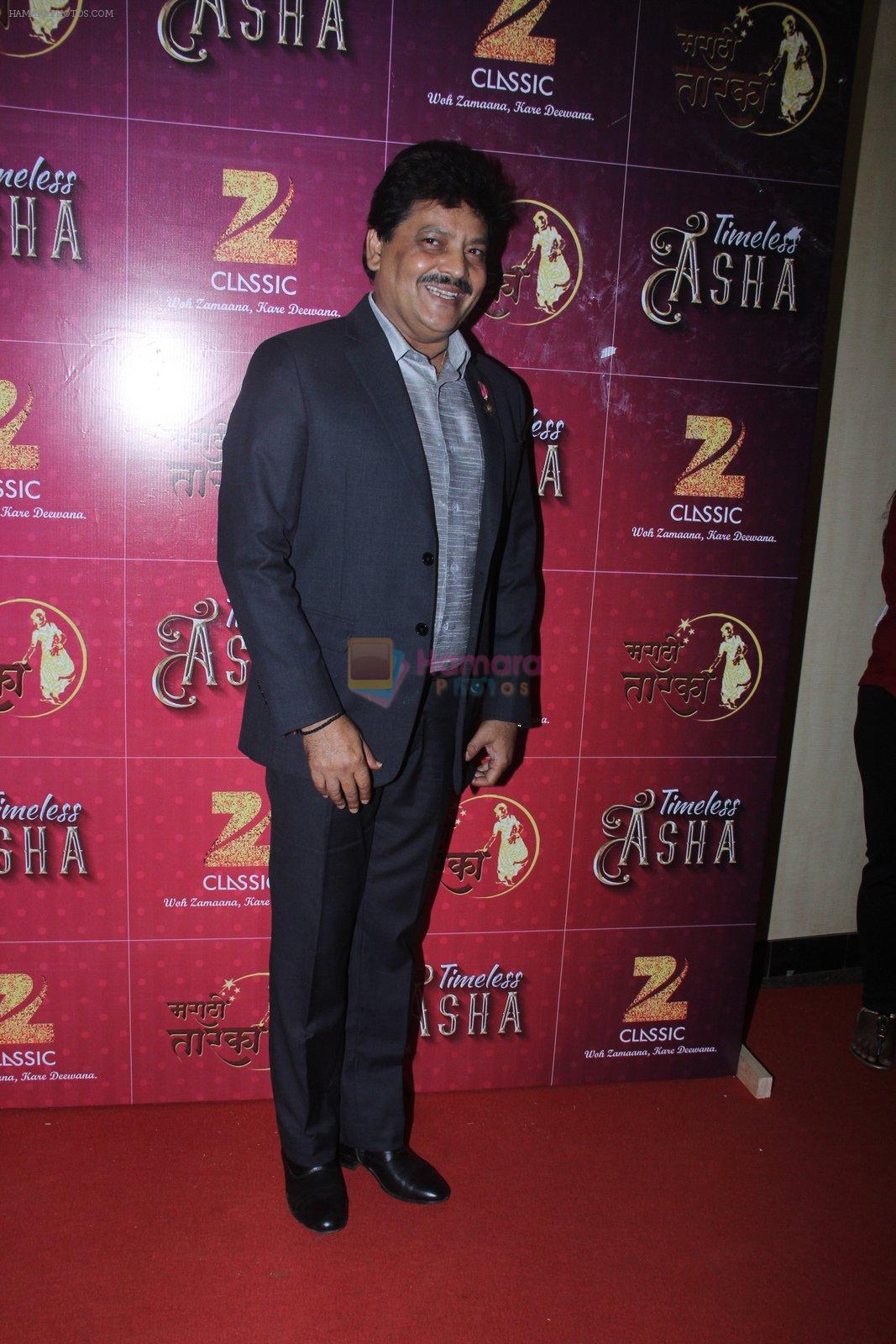Bollywood singer Udit Narayan during the musical concert Timless Asha organised by Zee Classsic on occasion of Bollywood singer Asha Bhosle 83rd birthday in Mumbai, India on September 8, 2016