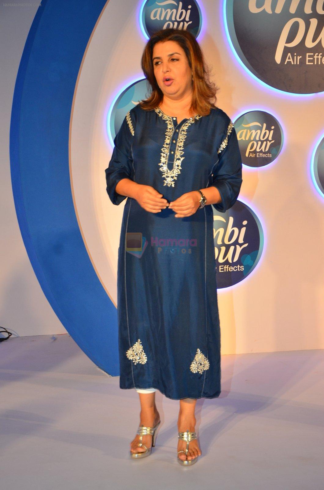 Farah Khan during a promotional event by Ambi Pur in Mumbai on 13th Sept 2016