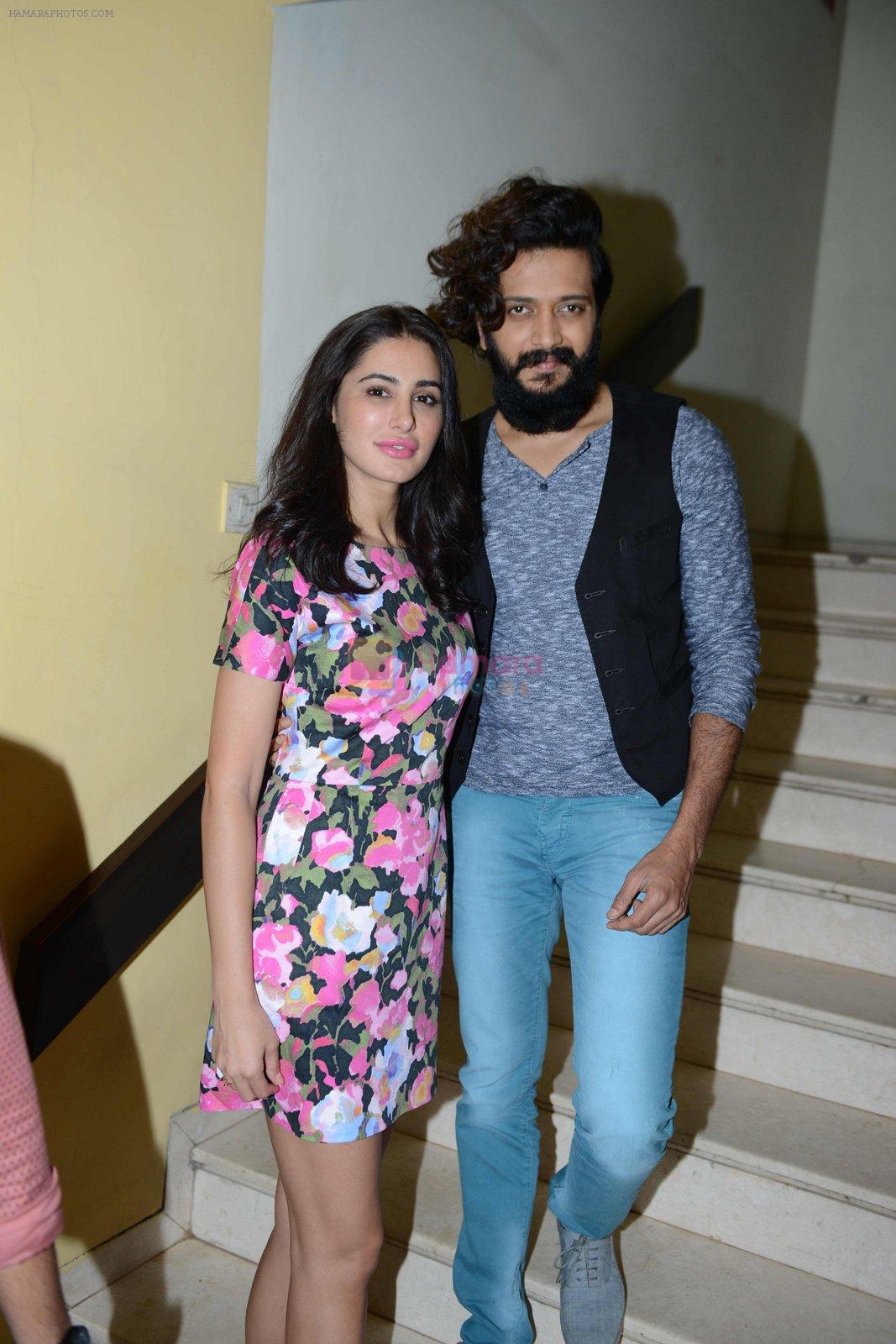 Nargis Fakhri, Riteish Deshmukh at Banjo press meet in Delhi on 19th Sept 2016