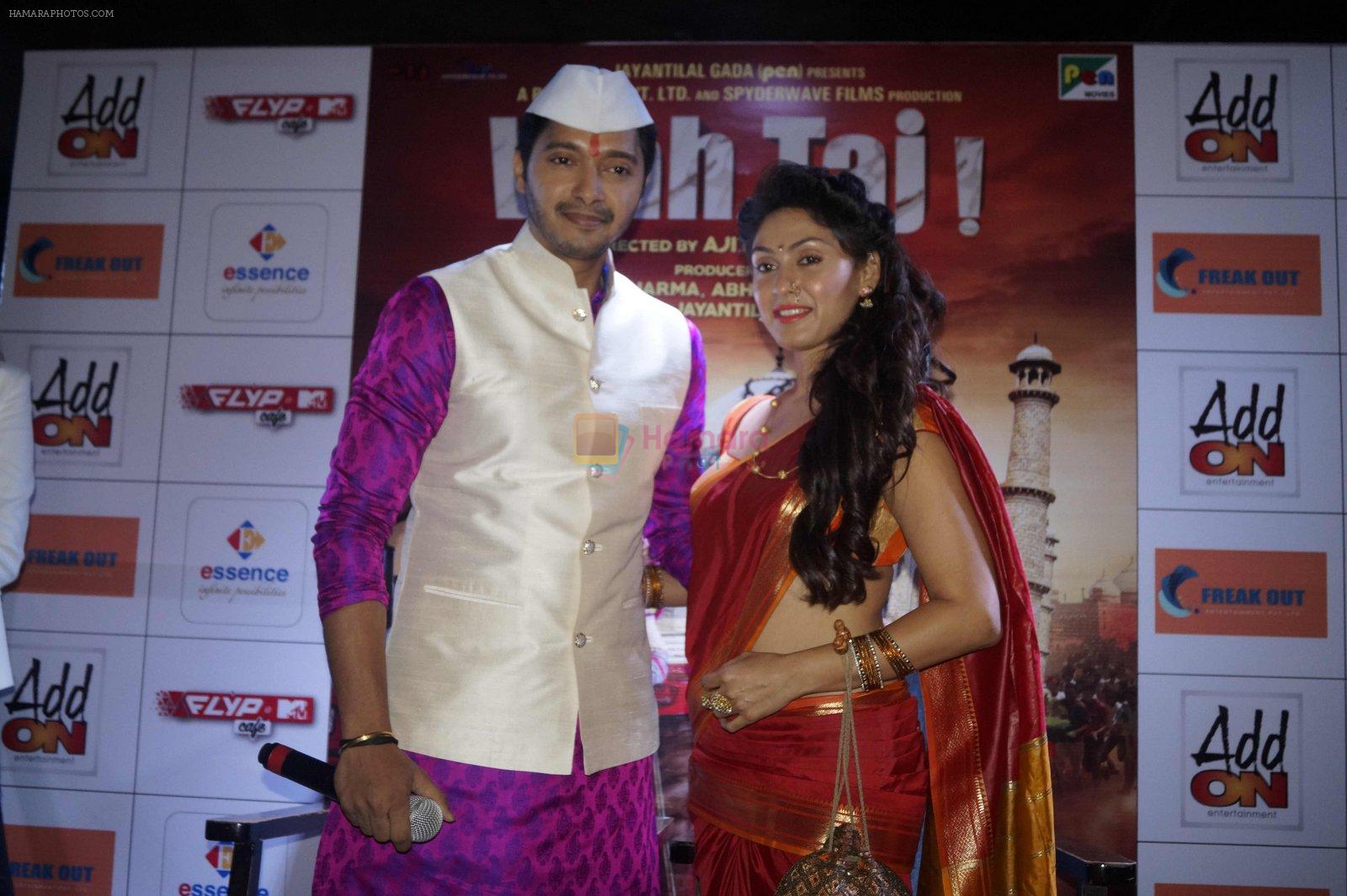 Shreyas Talpade, Manjari Phadnis at Wah Taj promotion in Delhi on 19th Sept 2016