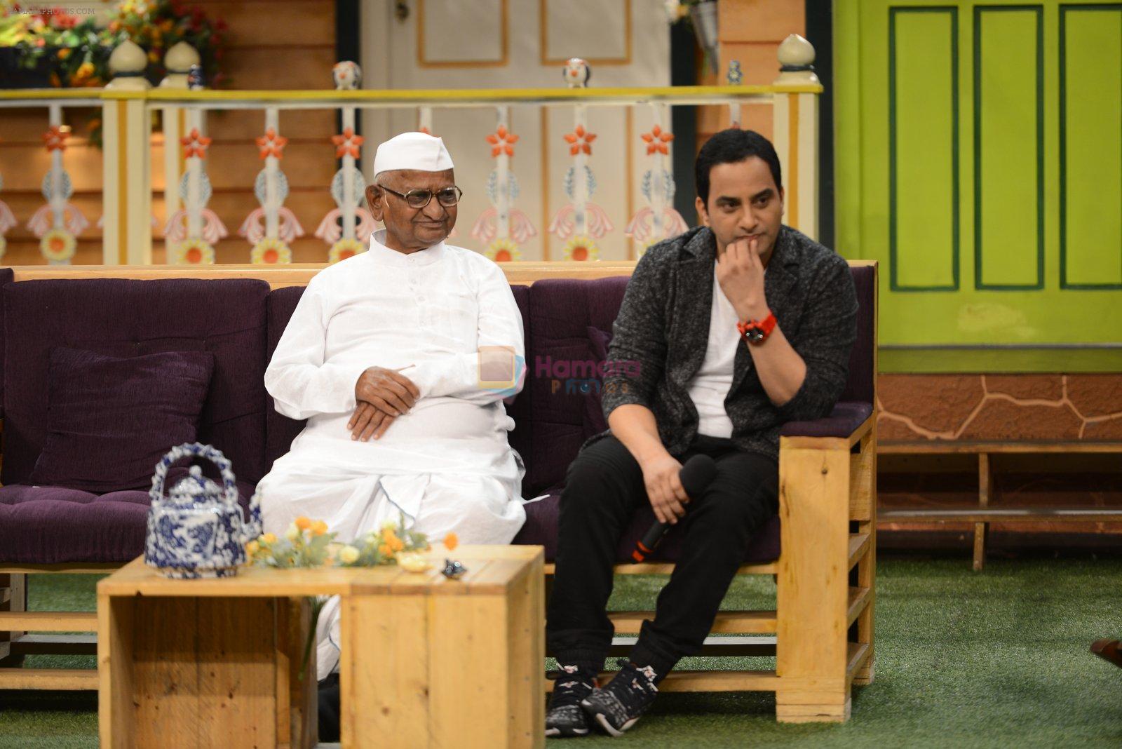 Anna Hazare on the sets of The Kapil Sharma Show
