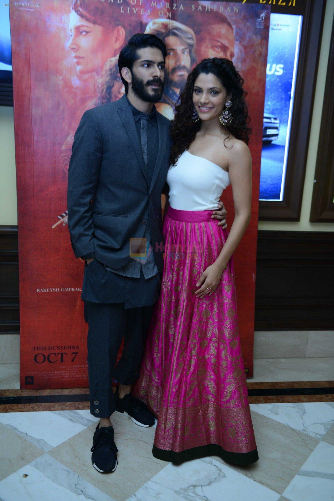 Harshvardhan Kapoor, Saiyami Kher at Mirzya press conference in delhi on n26th Sept 2016