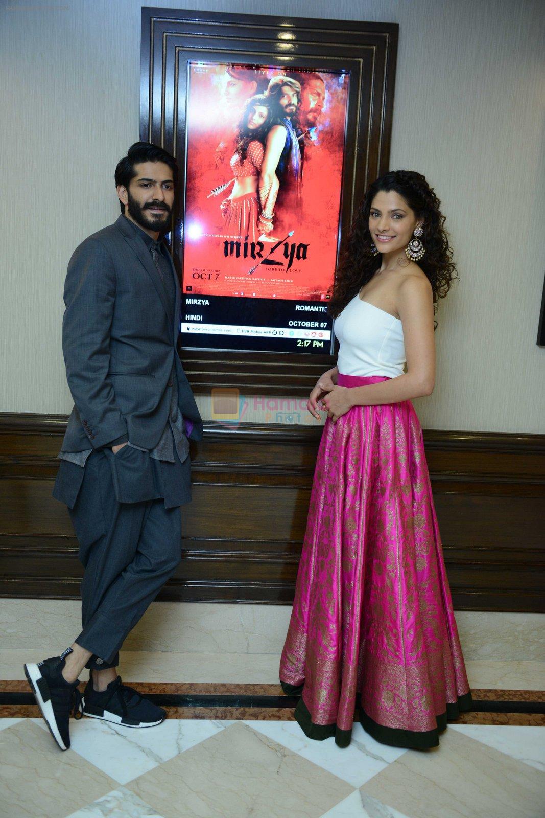 Harshvardhan Kapoor, Saiyami Kher at Mirzya press conference in delhi on n26th Sept 2016